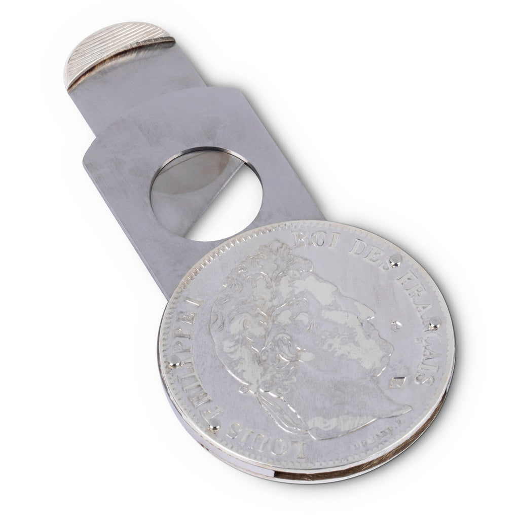 HERMES Cigar Cutter Leather and Silver 17703