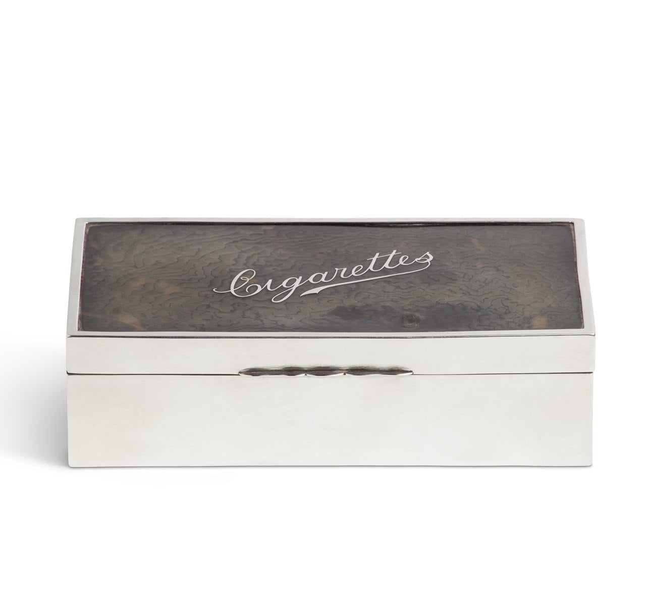 English Sterling and Faux Tortoiseshell Cigarette & Cigar Box