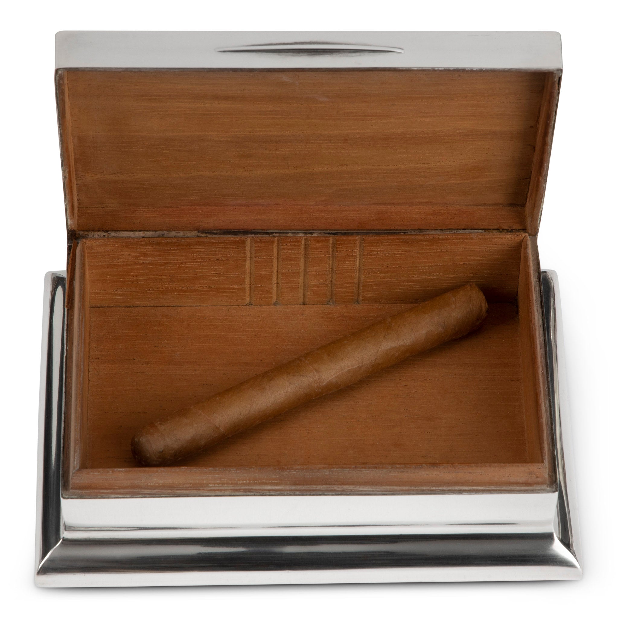 English Sterling Silver Cigar Box