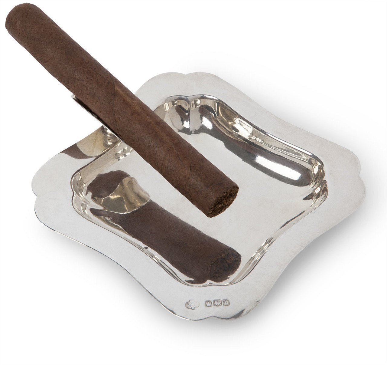 English Sterling Silver Cigar Rest Ashtray 