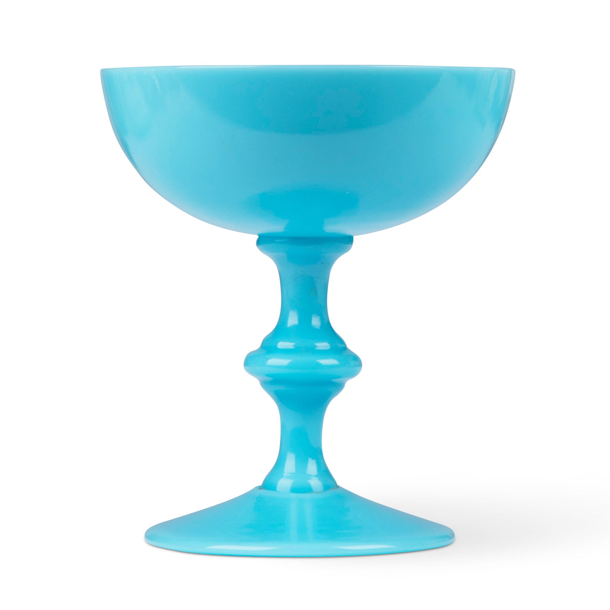 Portieux vallerysthal French Blue Opaline Champagne Coupe