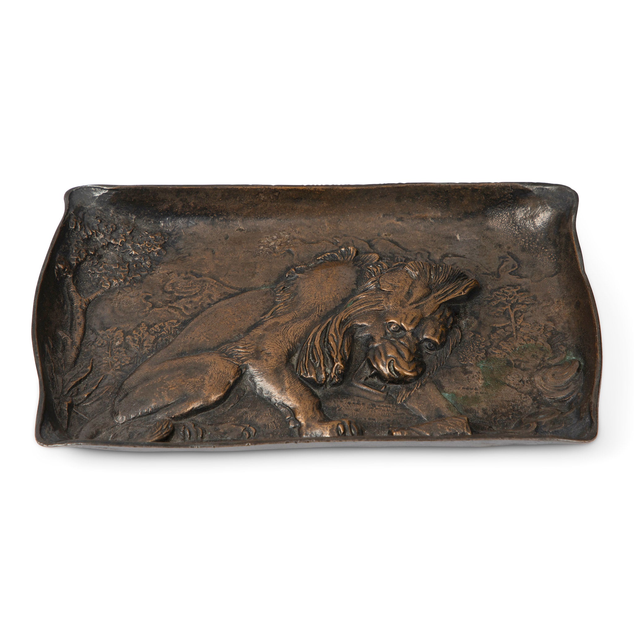 Gorham Bronze Lion Cigar Ashtray