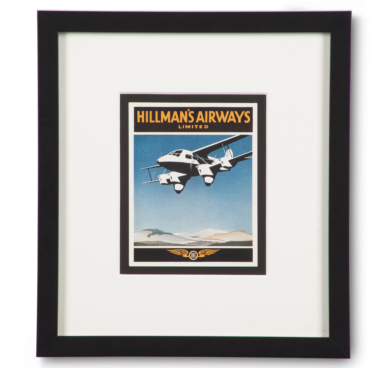 Hillman's Airways Limited Luggage Label