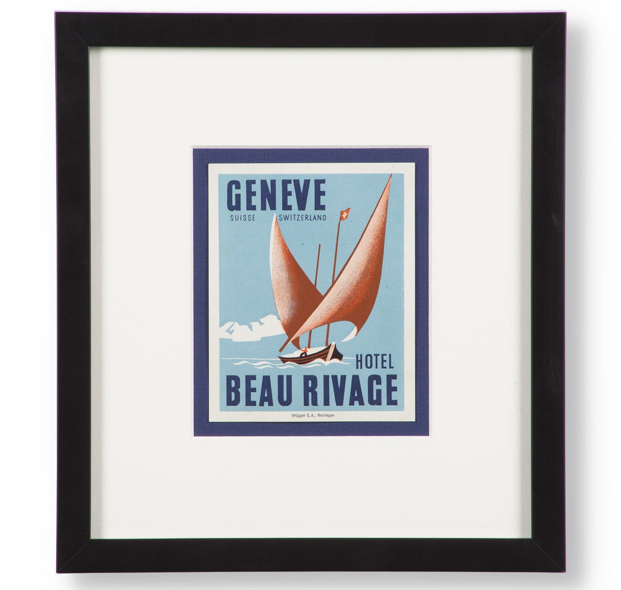 Hotel Beau Rivage Geneve Luggage Label
