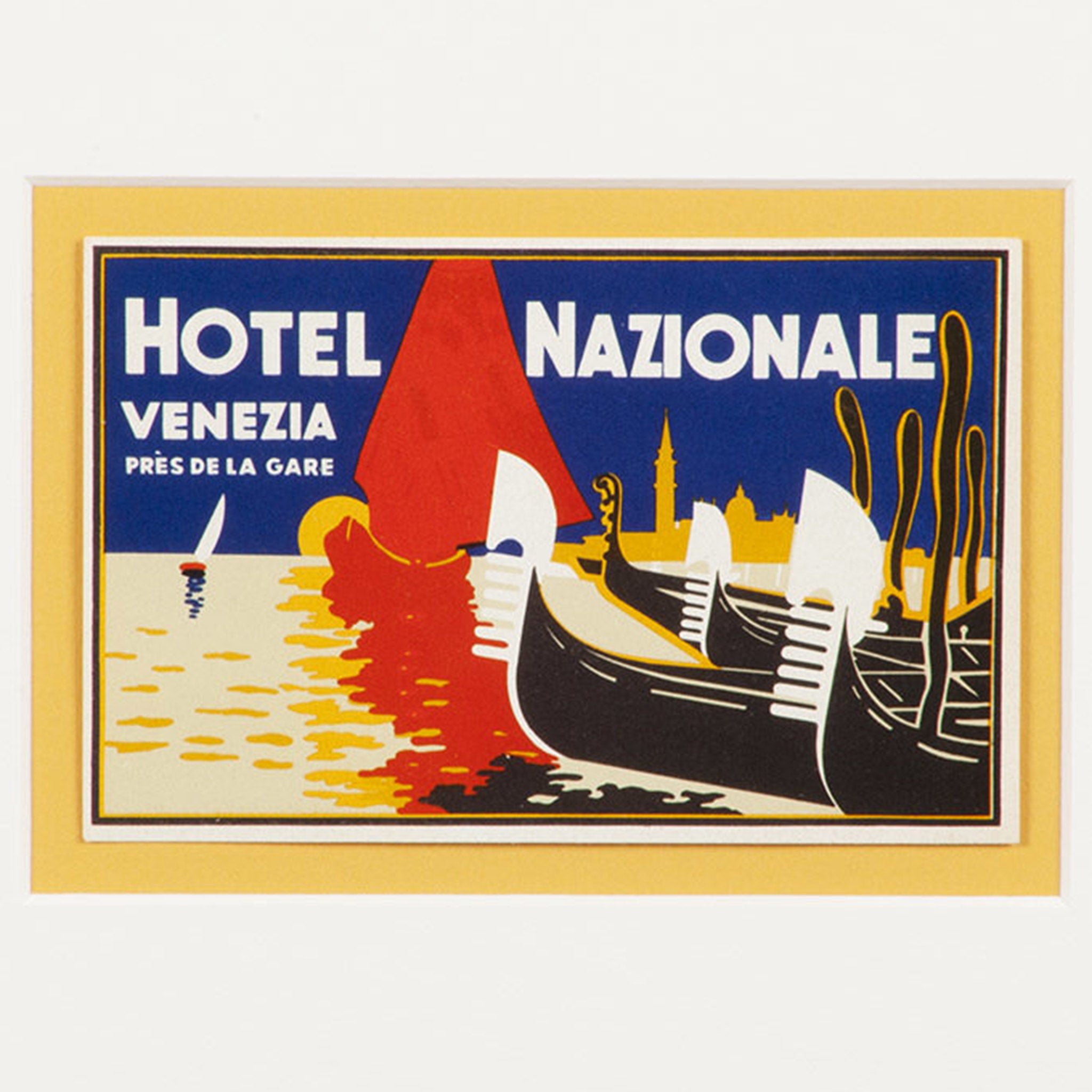 Hotel Nazionale Venezia Italy Luggage Label