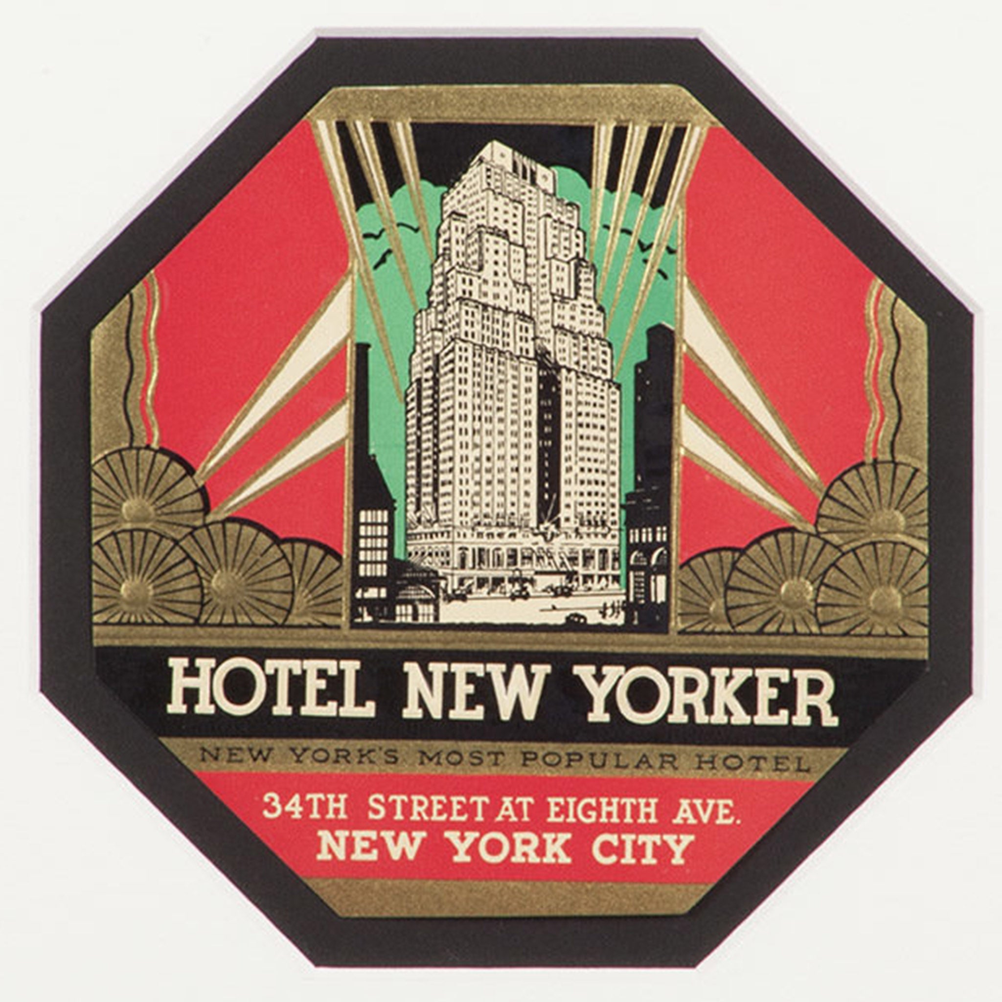 Hotel New Yorker Luggage Label