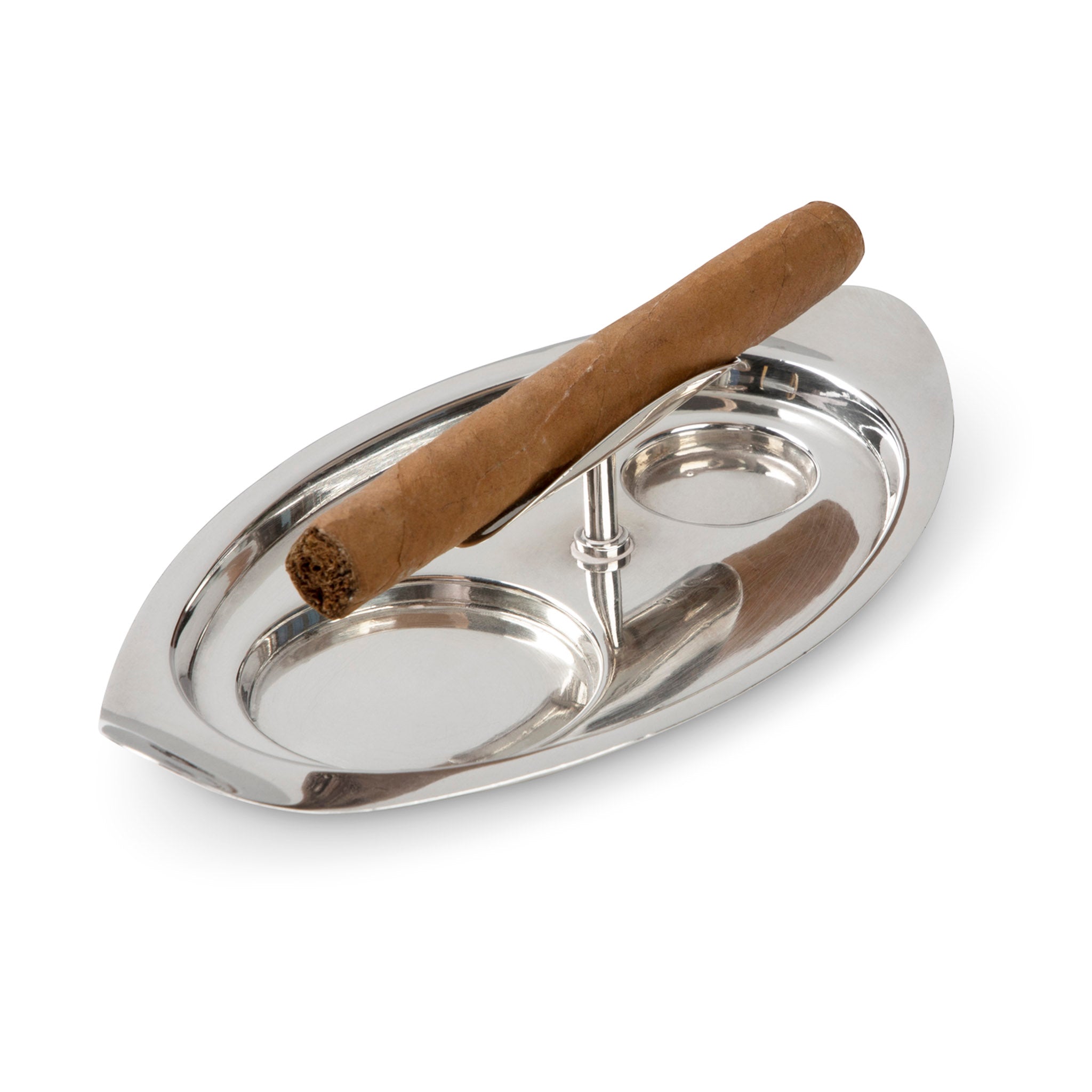 Hukin & Heath Sterling Silver Cigar Holder Ashtray