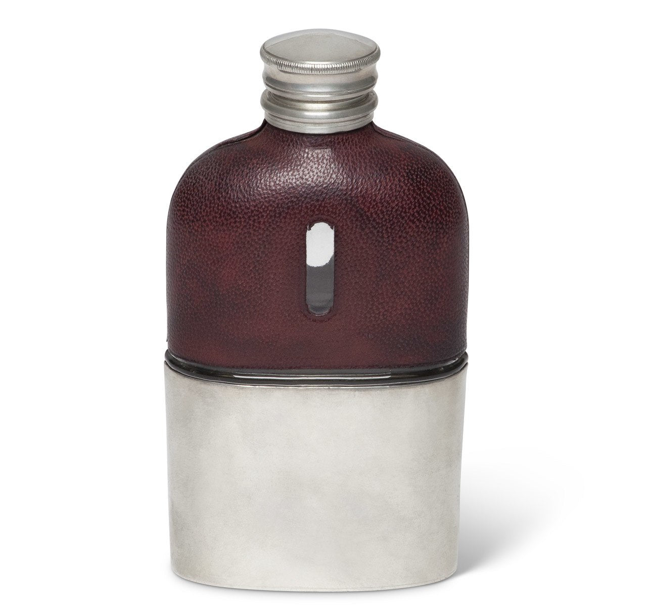 James Dixon & Sons Pewter & Leather Hip Flask