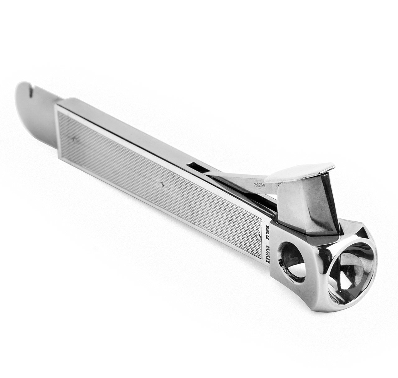 Large Sterling Silver Engine-Turned Cigar Cutter