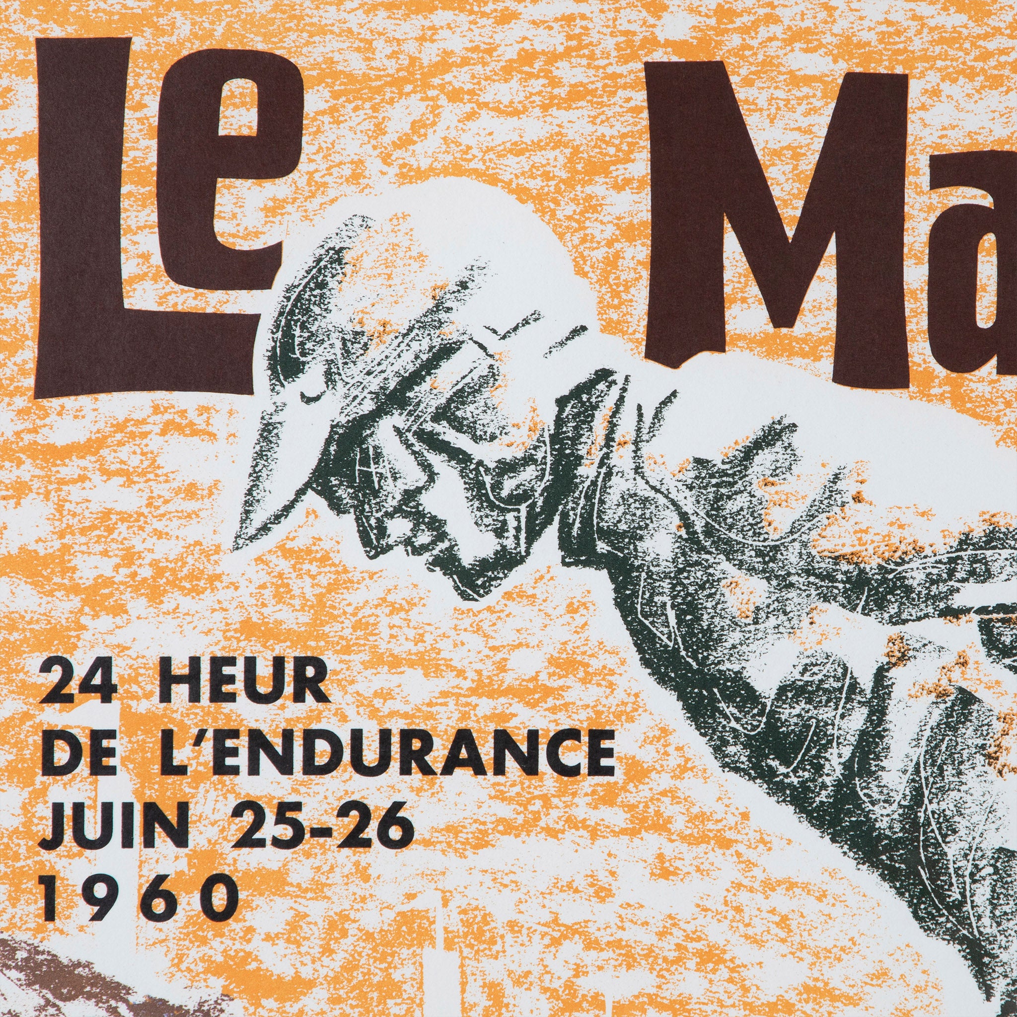Le Mans French Auto Racing Poster 1960s