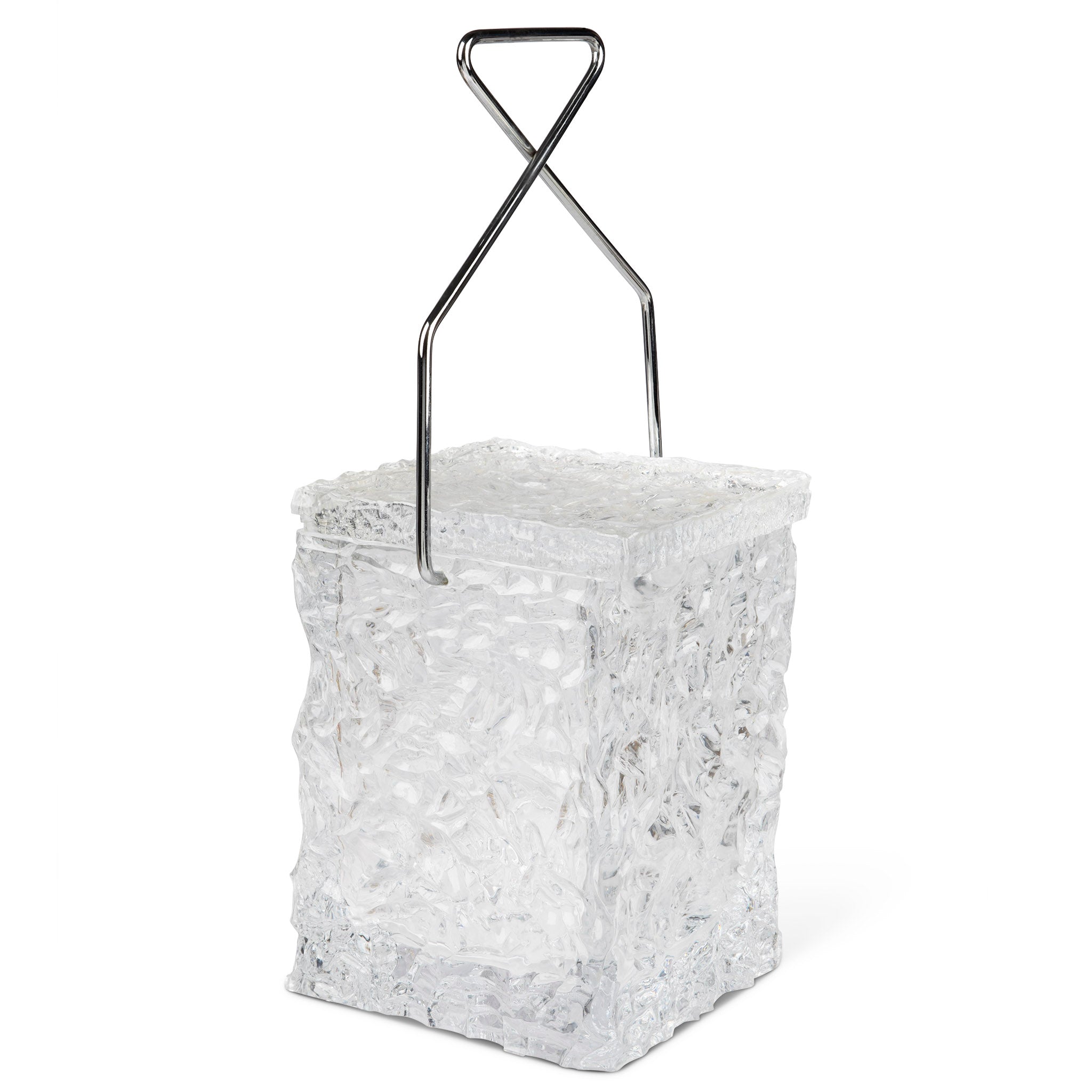 Mid-Century Lucite Cube Ice Bucket