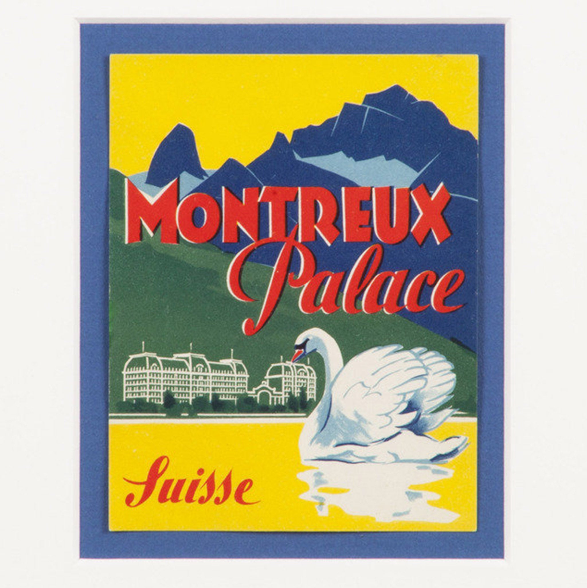 Montreaux Palace Hotel Suisse Luggage Label
