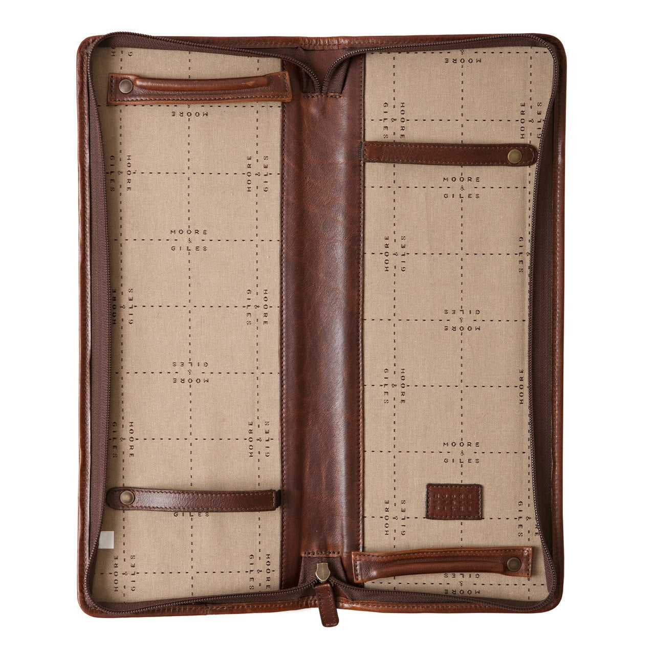 Moore & Giles Evans Tie Case - Titan Milled Brown