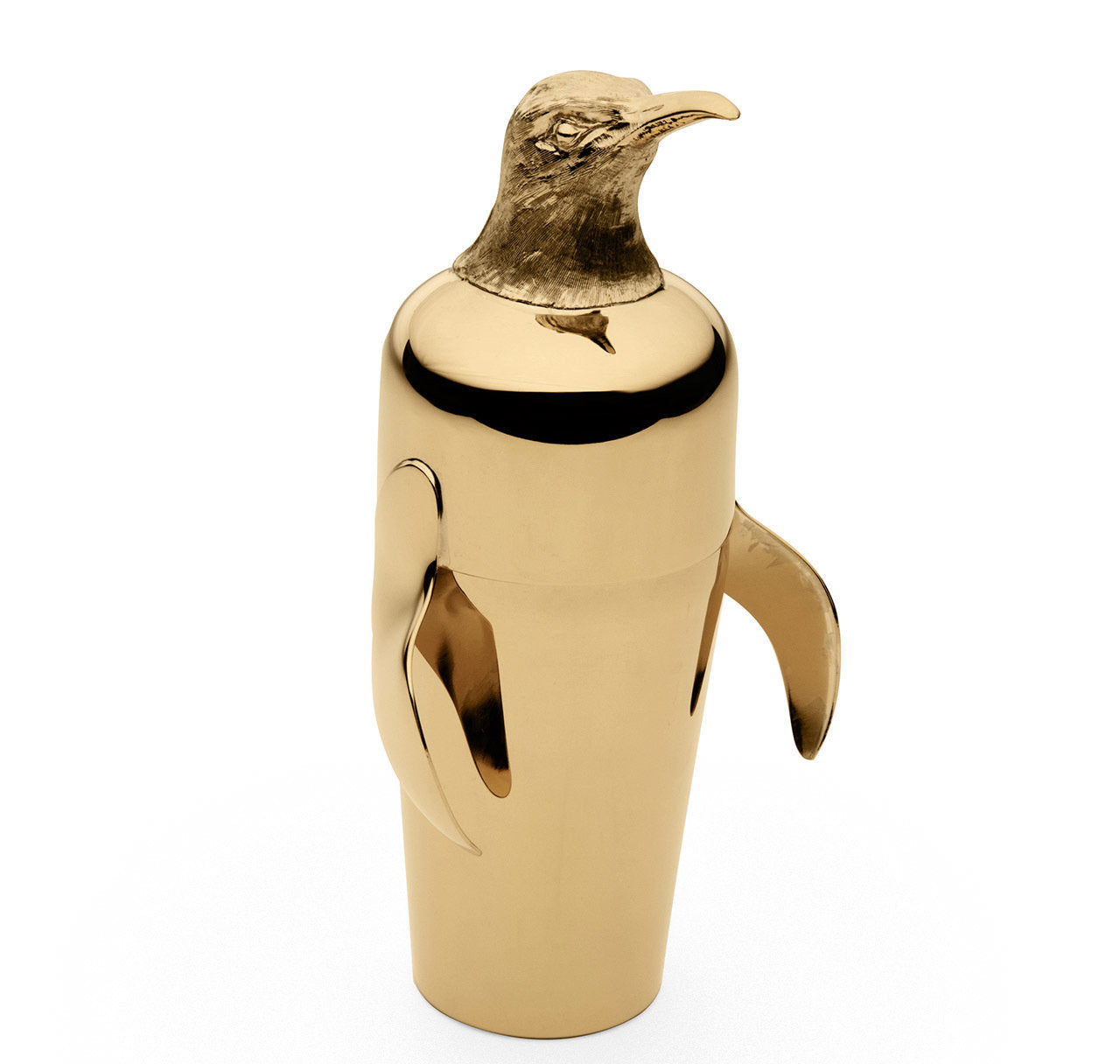 Napier Gold-Plated Figural Penguin Cocktail Shaker