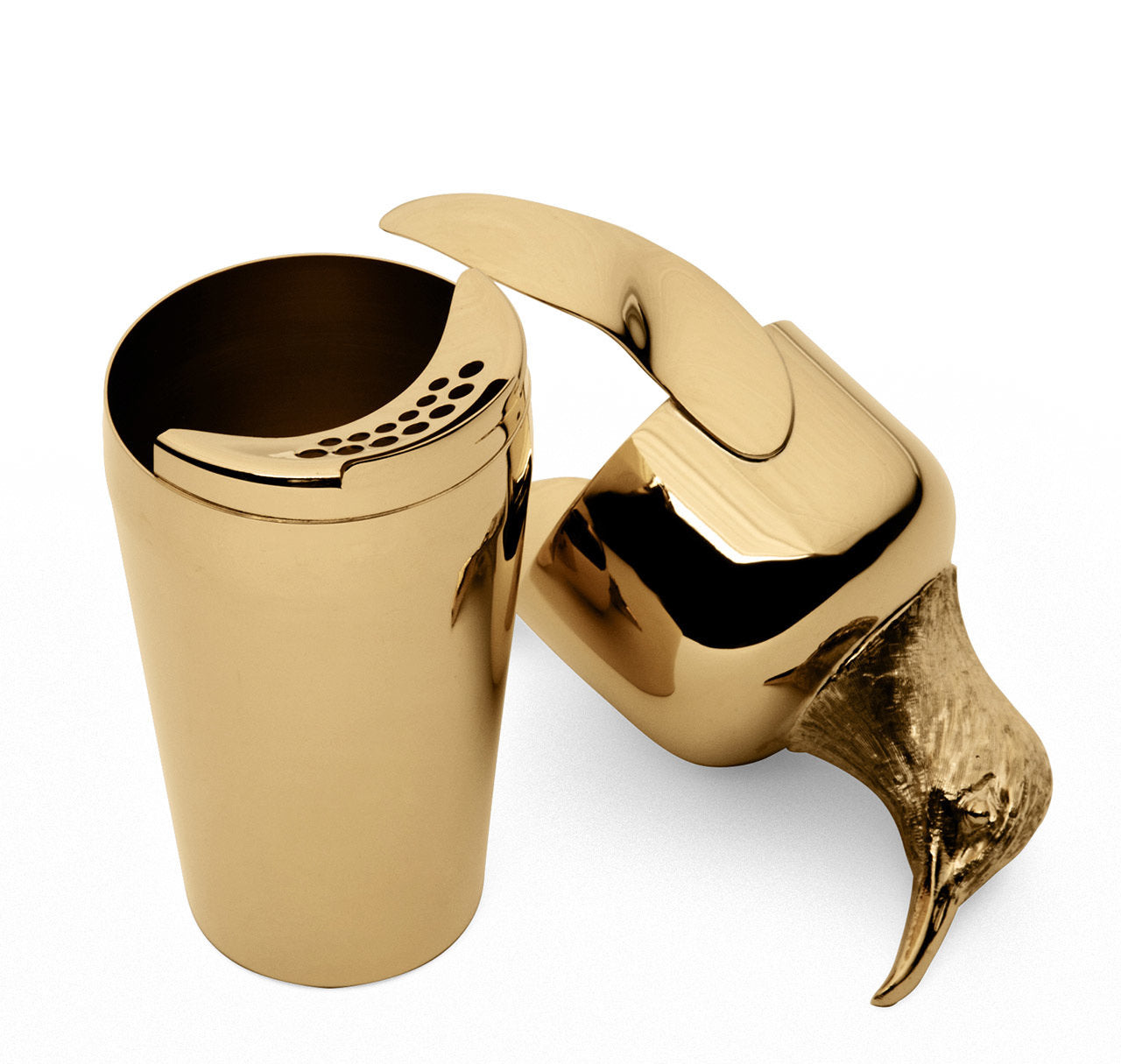 Napier Gold-Plated Figural Penguin Cocktail Shaker