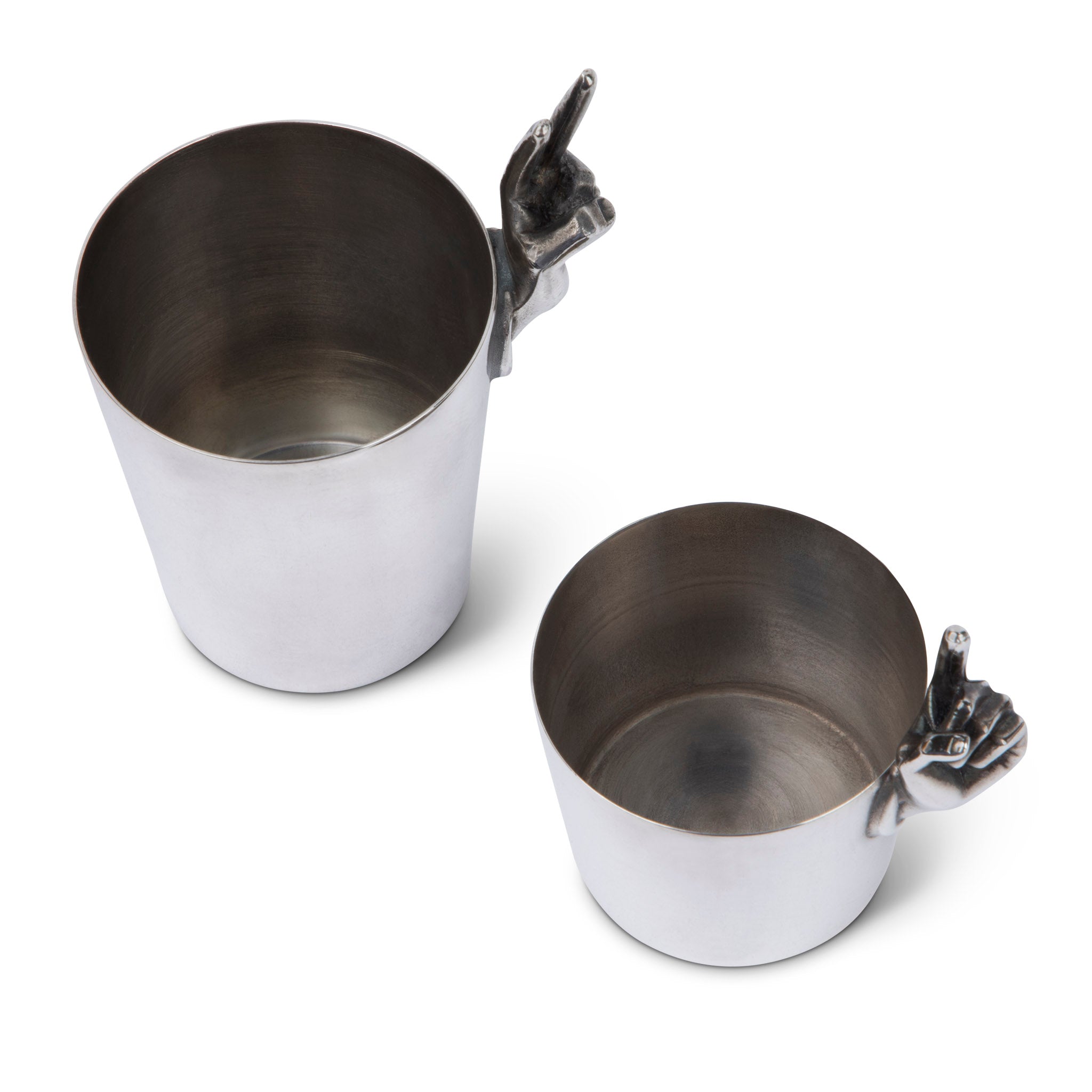 Napier One-Finger & Two Finger Silver Jigger Set