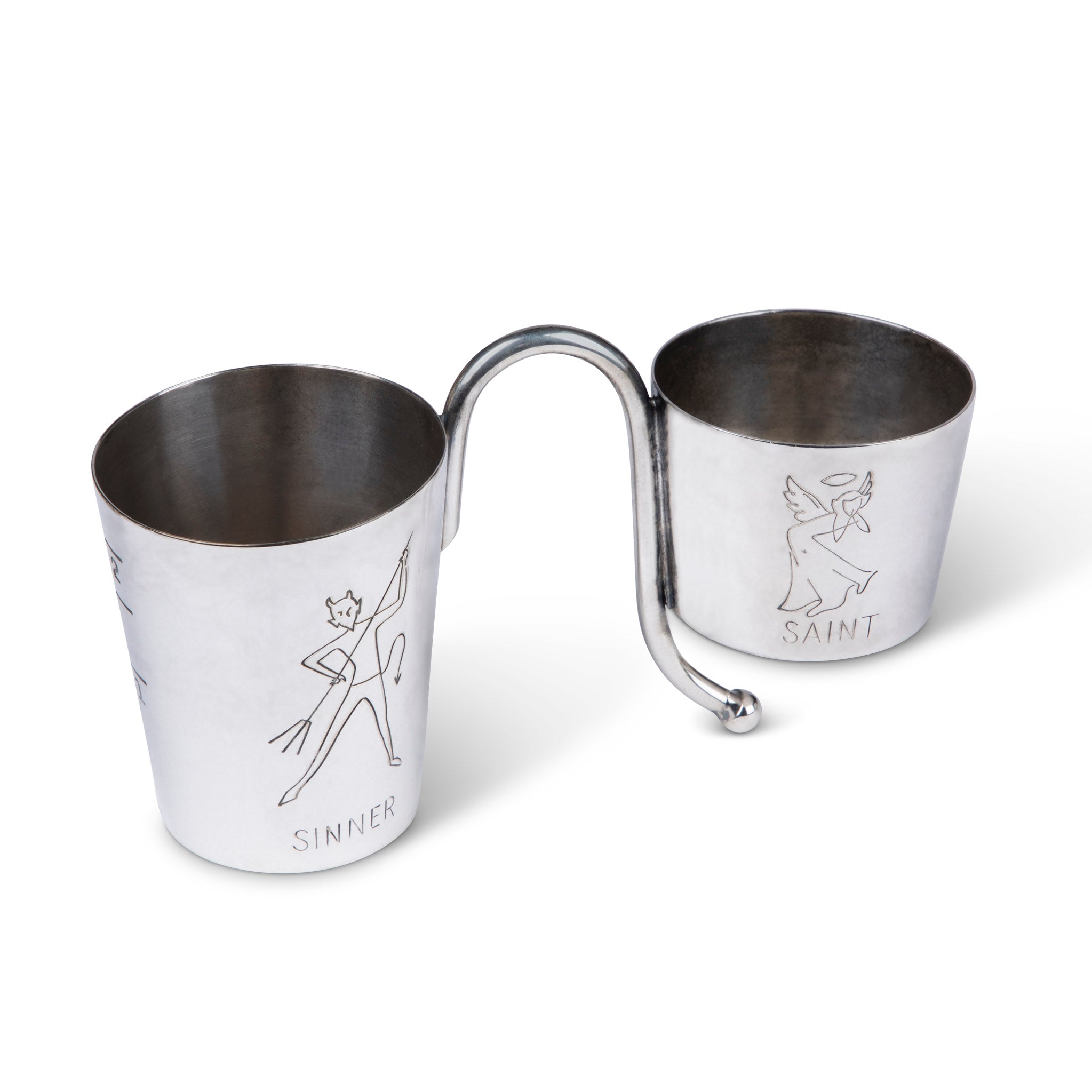 Napier Saint & Sinner Silver Jigger Set