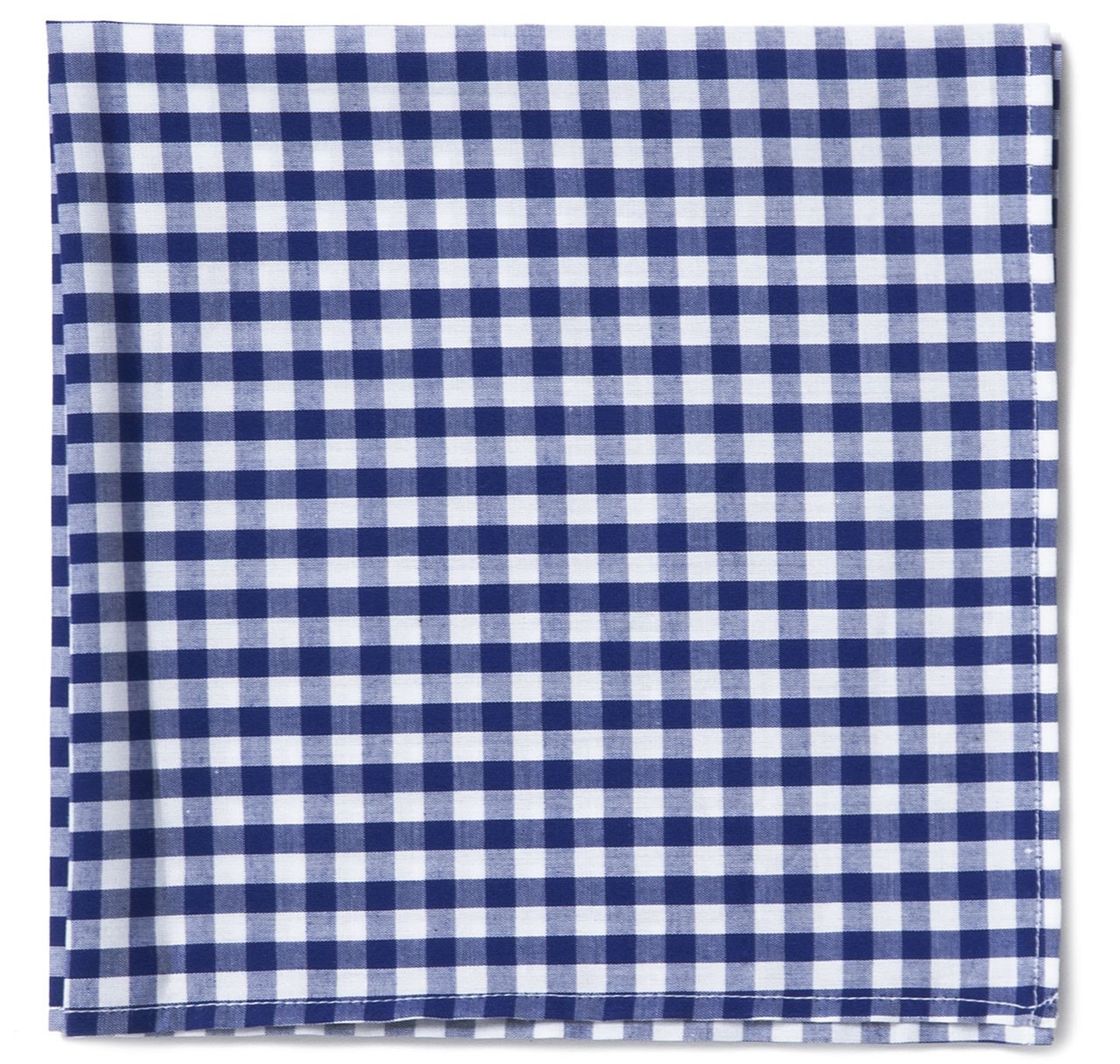 Navy Gingham Pocket Square