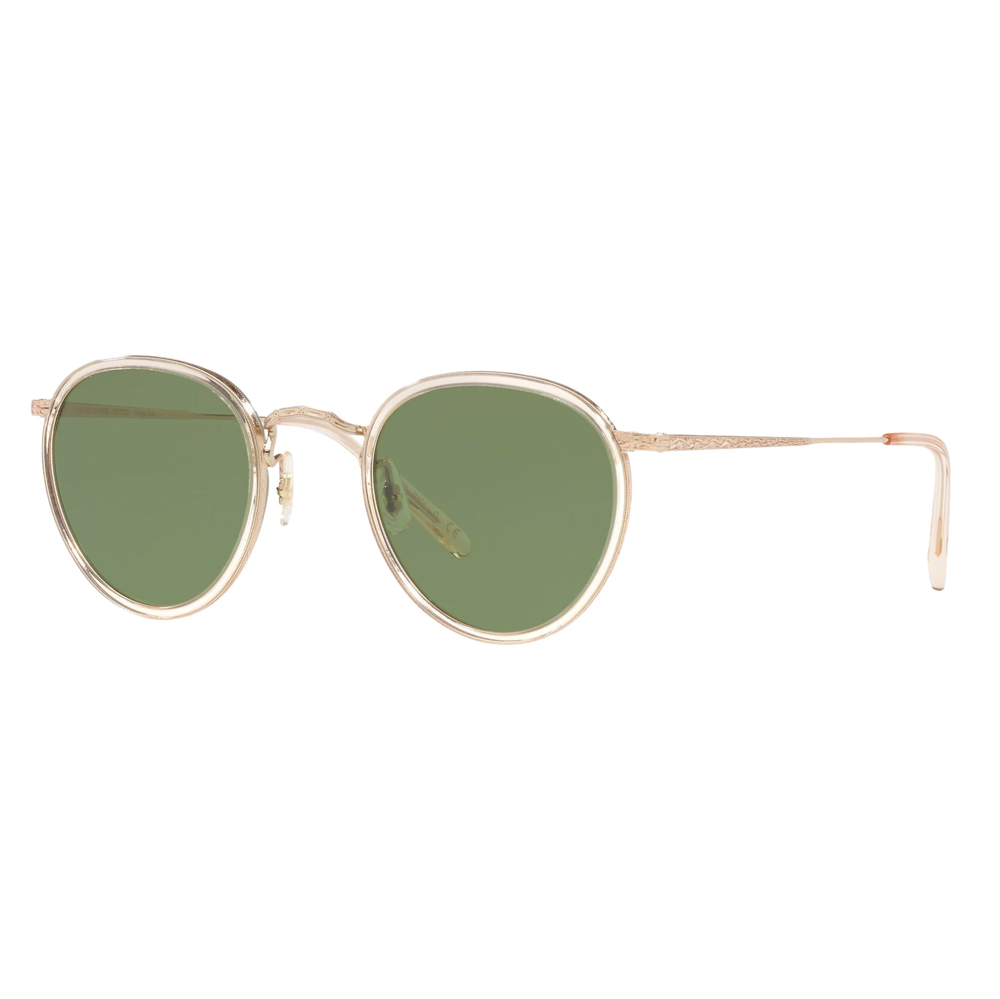 Oliver Peoples MP-2 Sun Buff Gold with Green Mineral Sunglasses