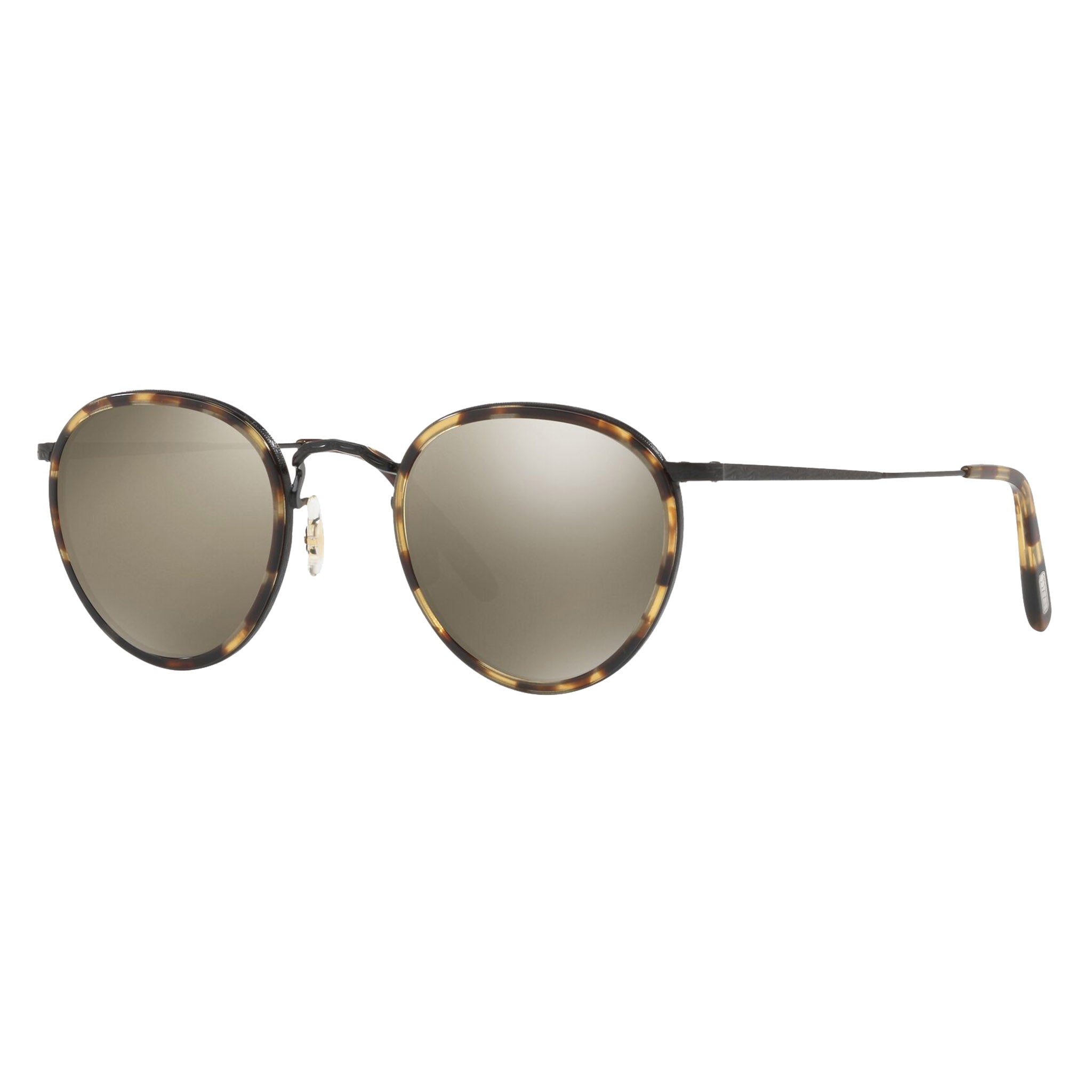 Oliver Peoples MP-2 Sun Hickory-Tortoise Black with Dark Grey Mirror Gold Sunglasses