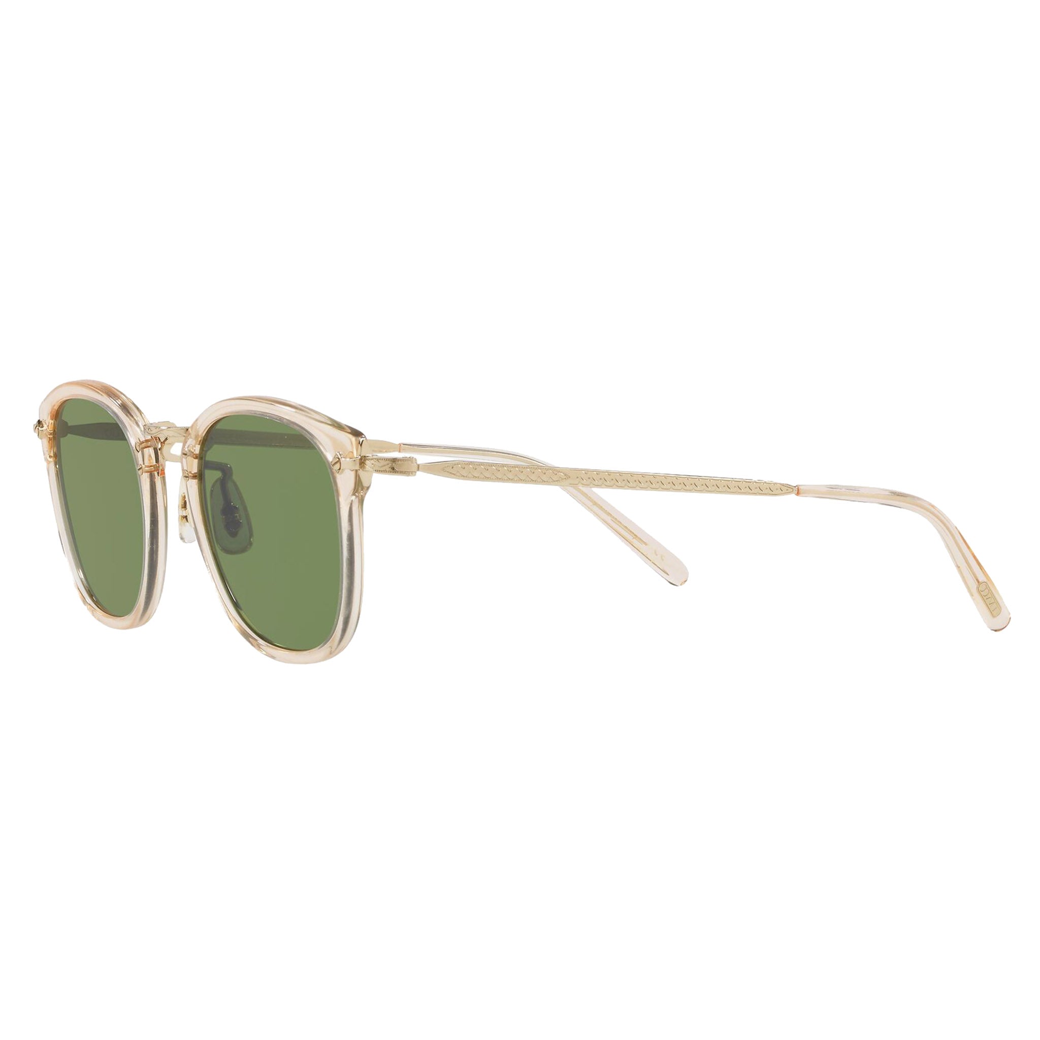 Oliver Peoples OP-506 Sun Buff Gold with Green C Sunglasses