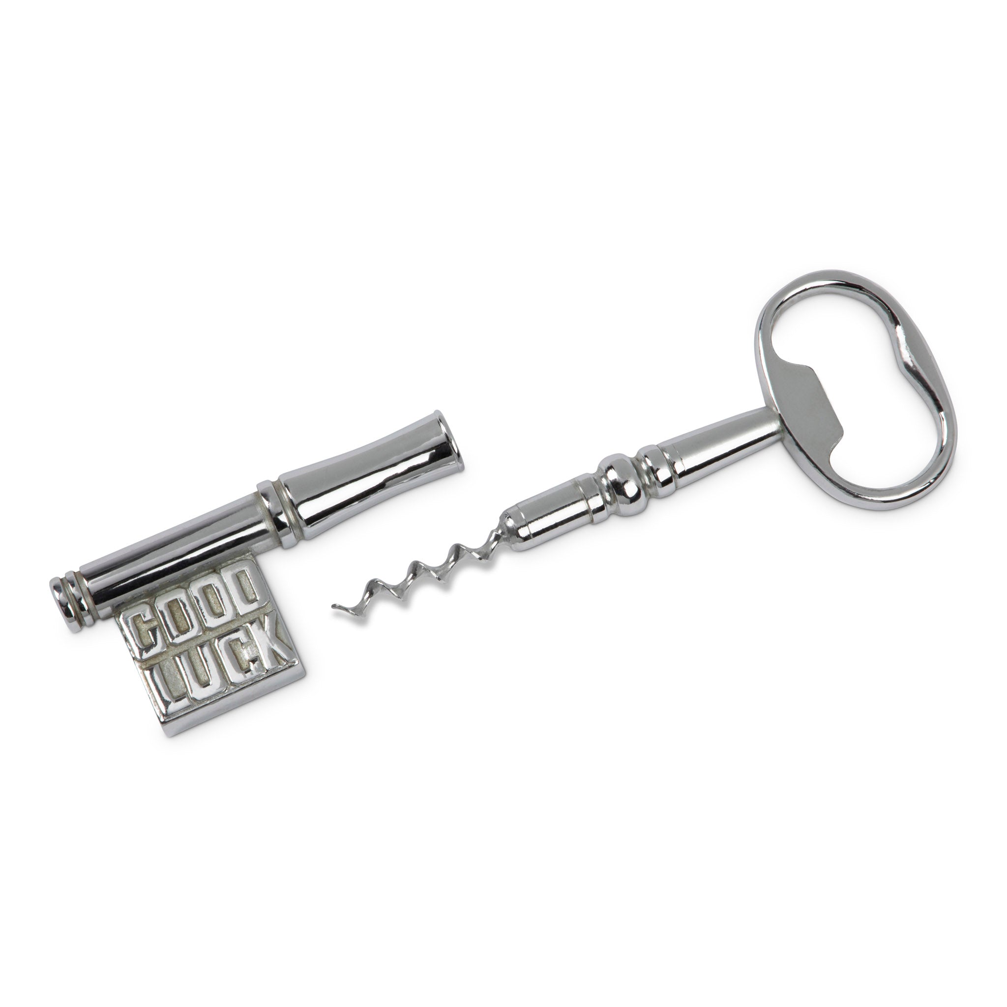 P.H. Vogel Silver Good Luck Bottle Opener Corkscrew Key