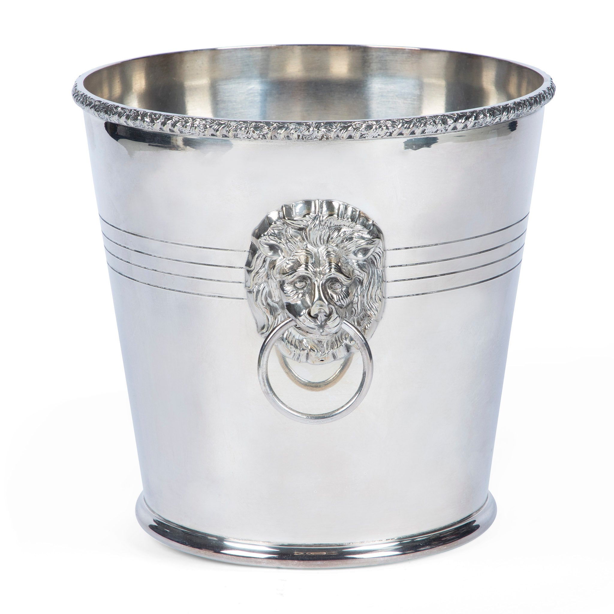 P.H. Vogel & Co. Silver Plate Lion Head Champagne Bucket Wine Cooler