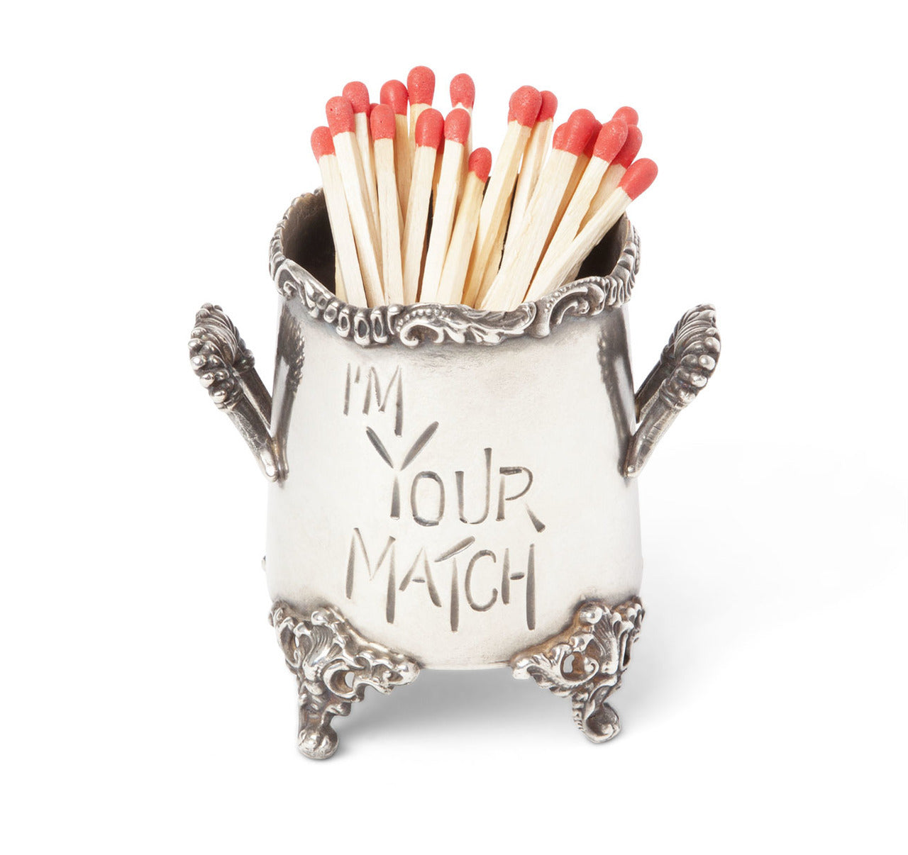 Pairpoint Silver-Plated Match Stick Holder