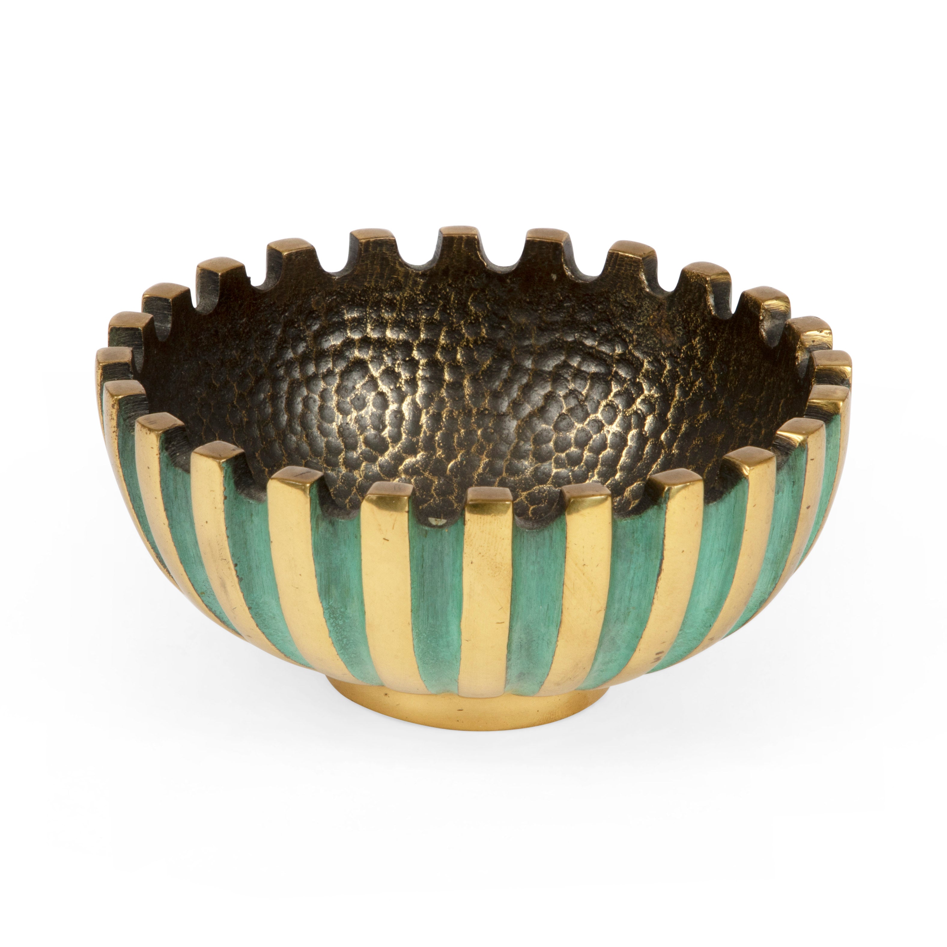 Pal-Bell Verdigris Bronze Bowl Ashtray front