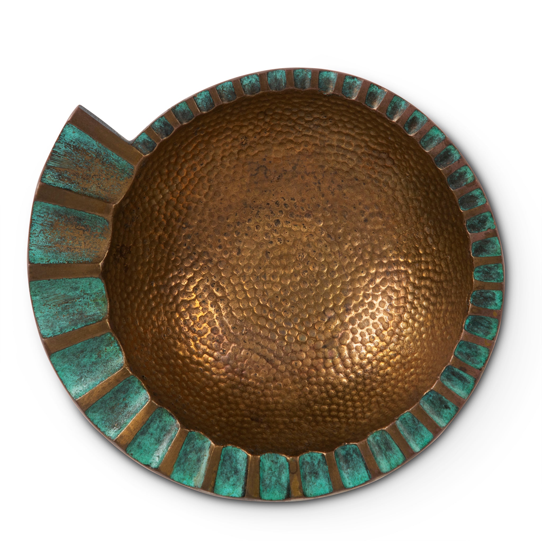 Pal-Bell Verdigris Bronze Nautilus Ashtray