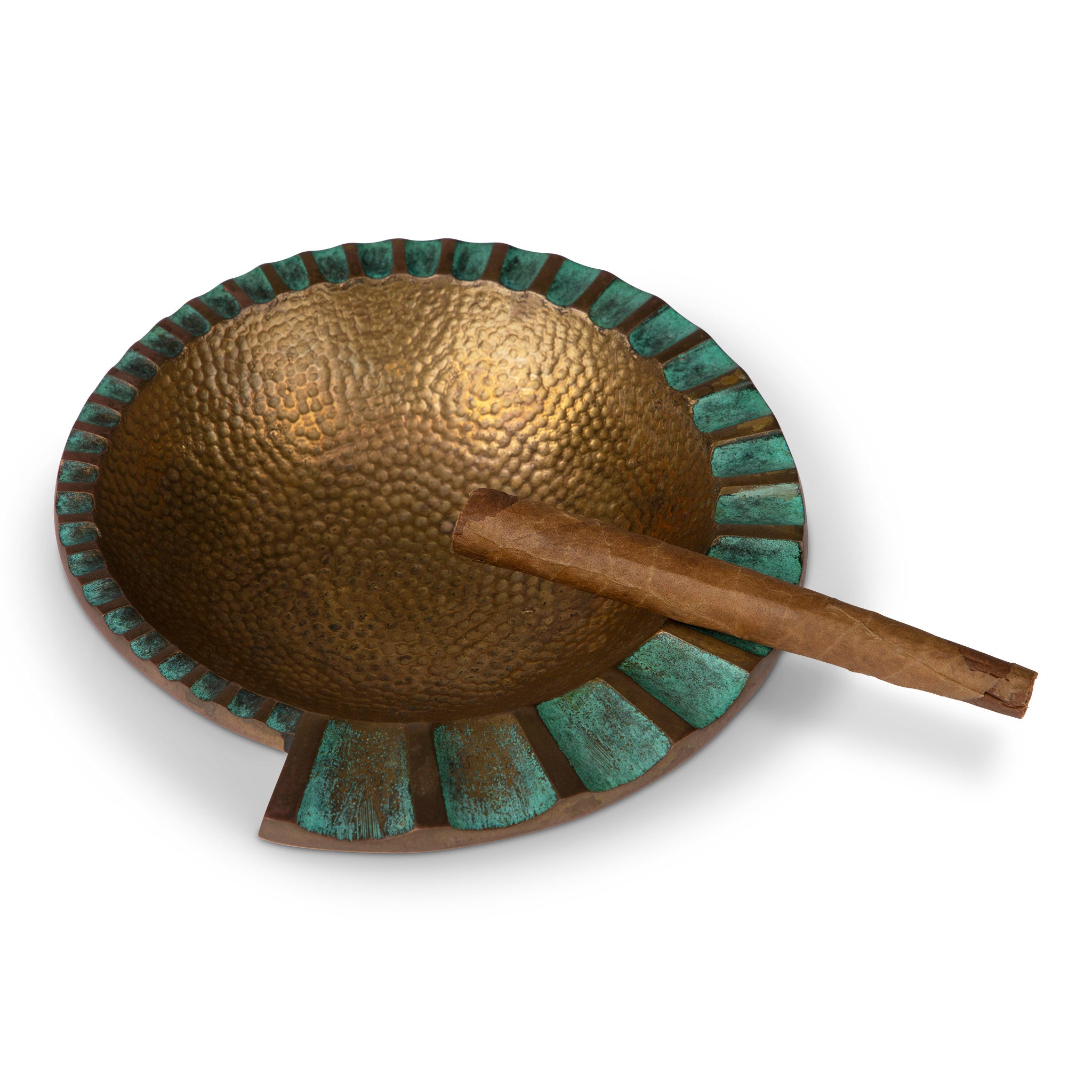 Pal-Bell Verdigris Bronze Nautilus Ashtray