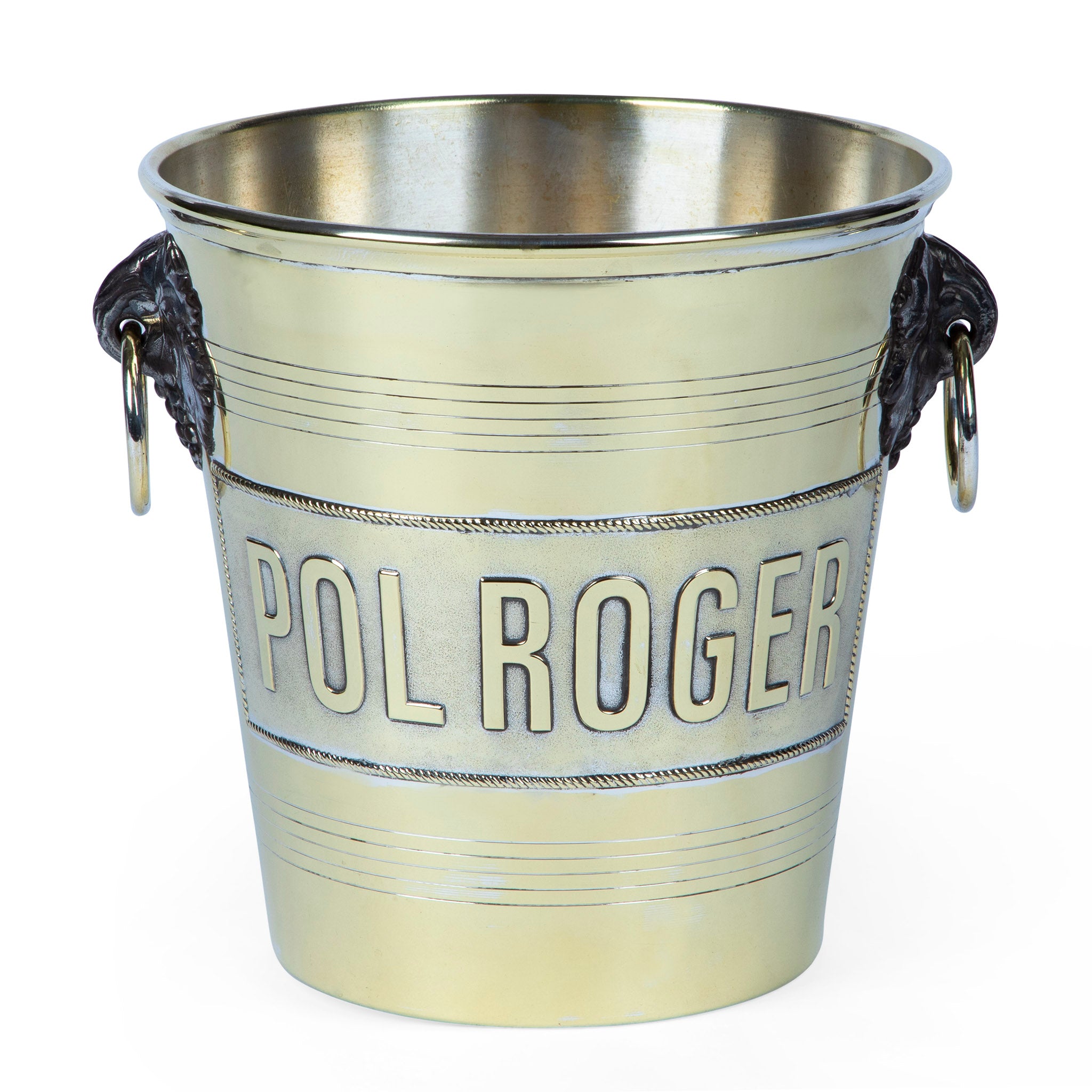 Vintage Pol Roger Brass Champagne Bucket Wine Cooler