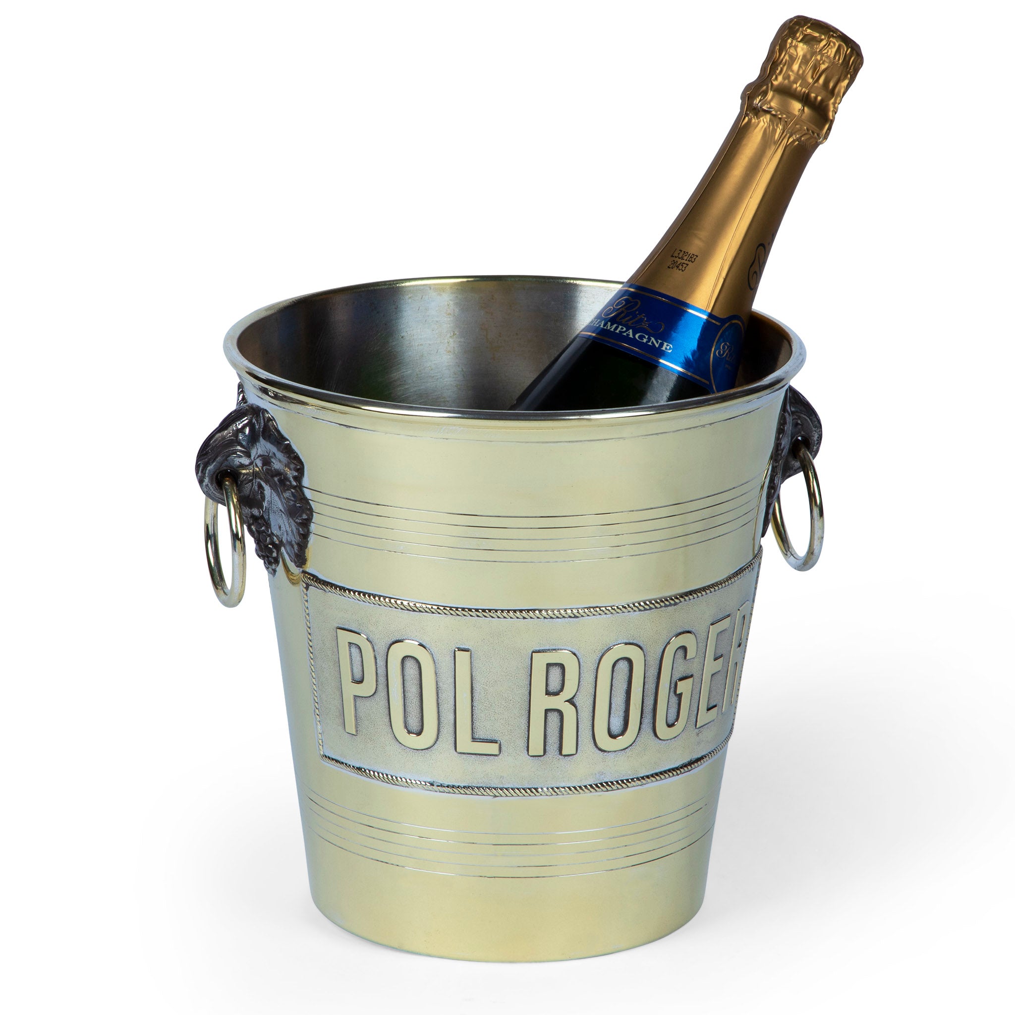 Vintage Pol Roger Brass Champagne Bucket Wine Cooler