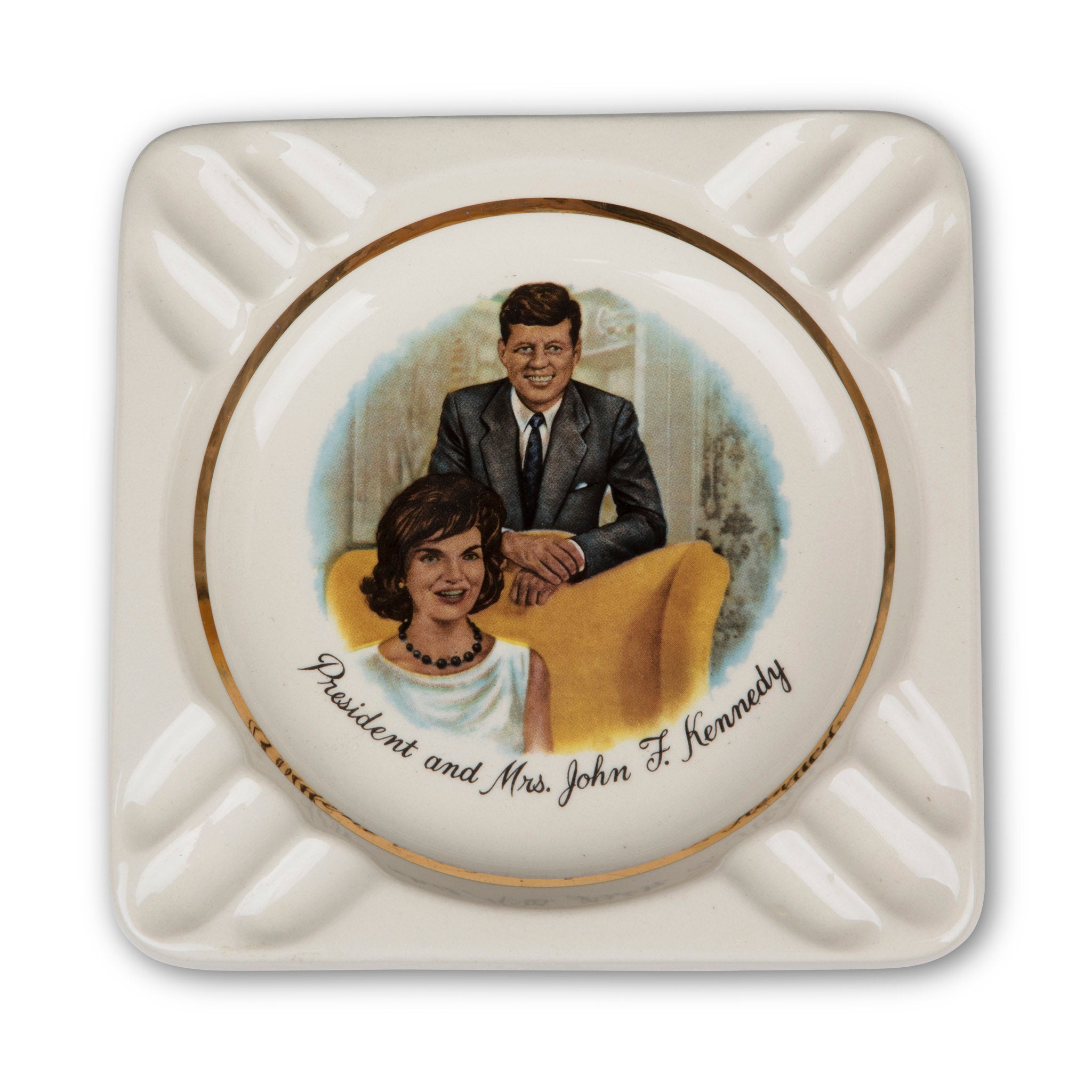 Vintage President Kennedy White House Ashtray