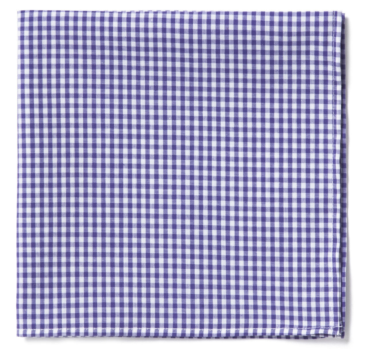 Purple Gingham Pocket Square