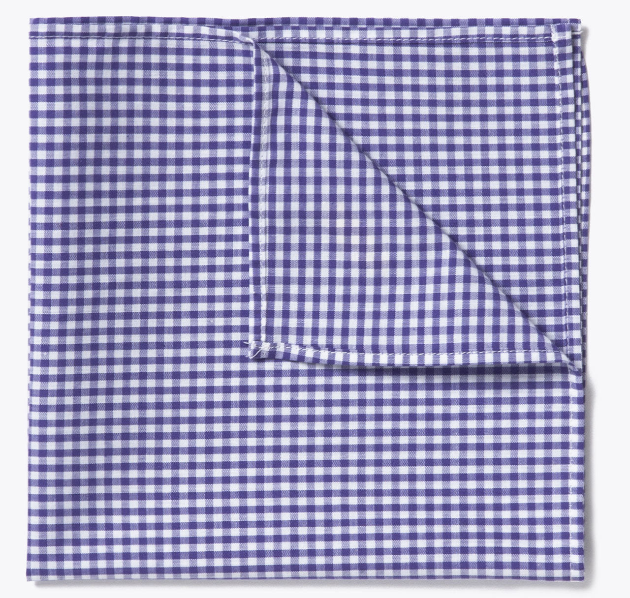 Purple Gingham Pocket Square