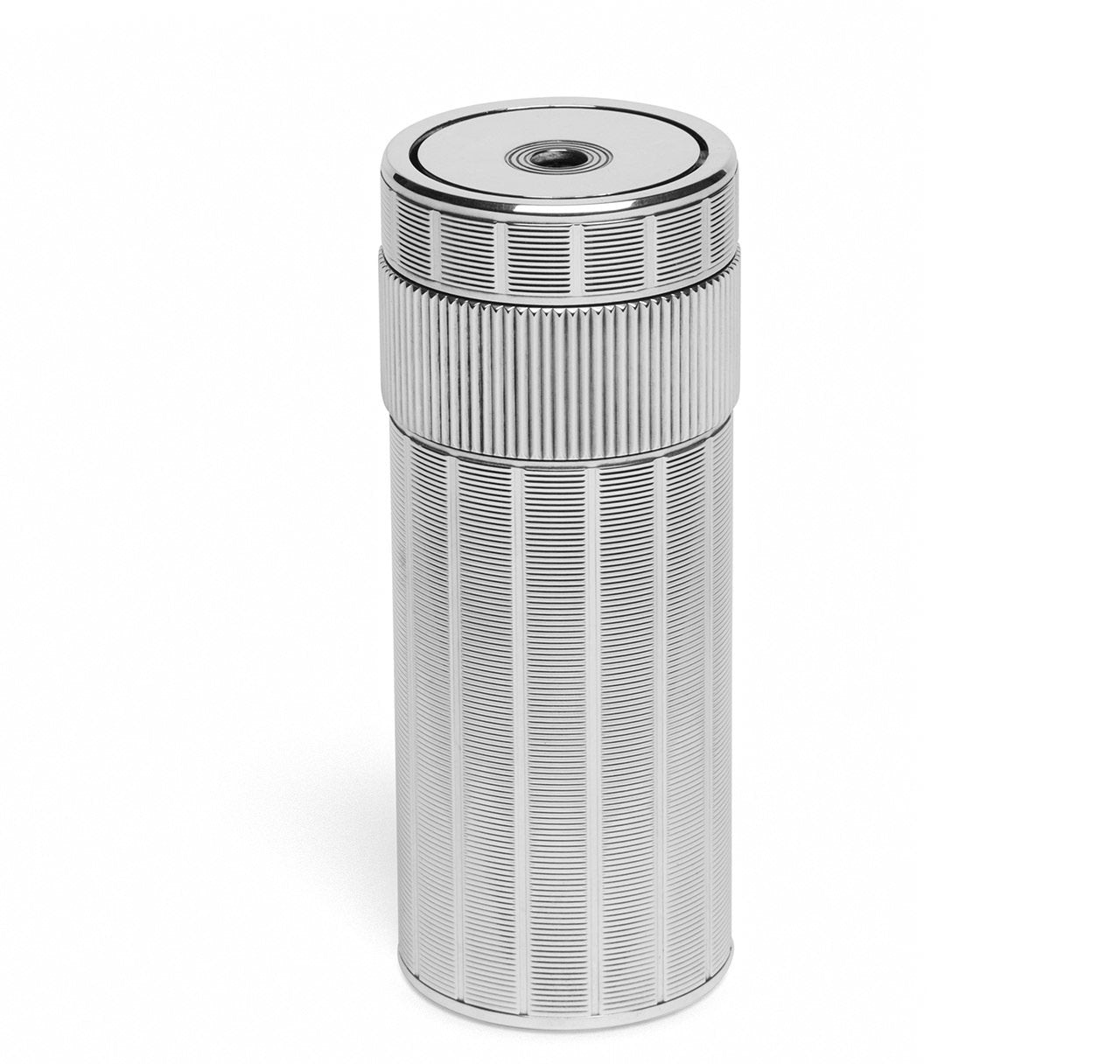 S.T. Dupont Silver-Plated Cylinder Table Lighter