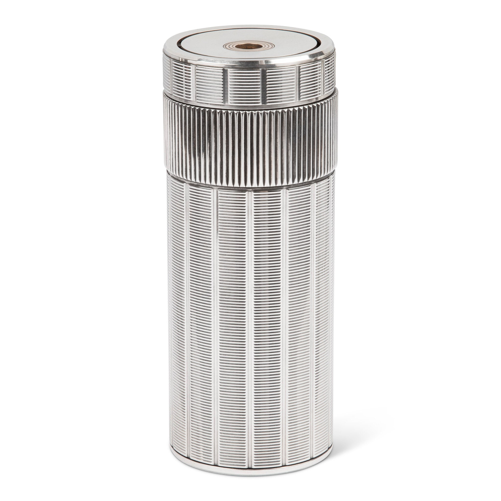 S.T. Dupont Silver-Plated Cylinder Table Lighter