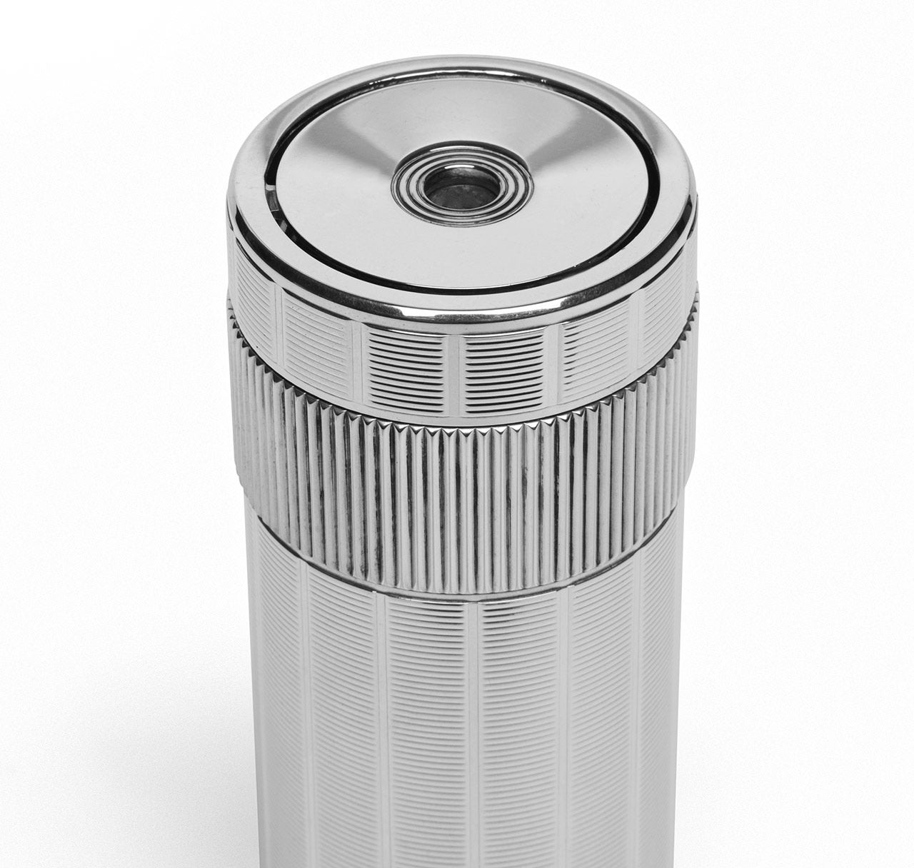 S.T. Dupont Silver-Plated Cylinder Table Lighter