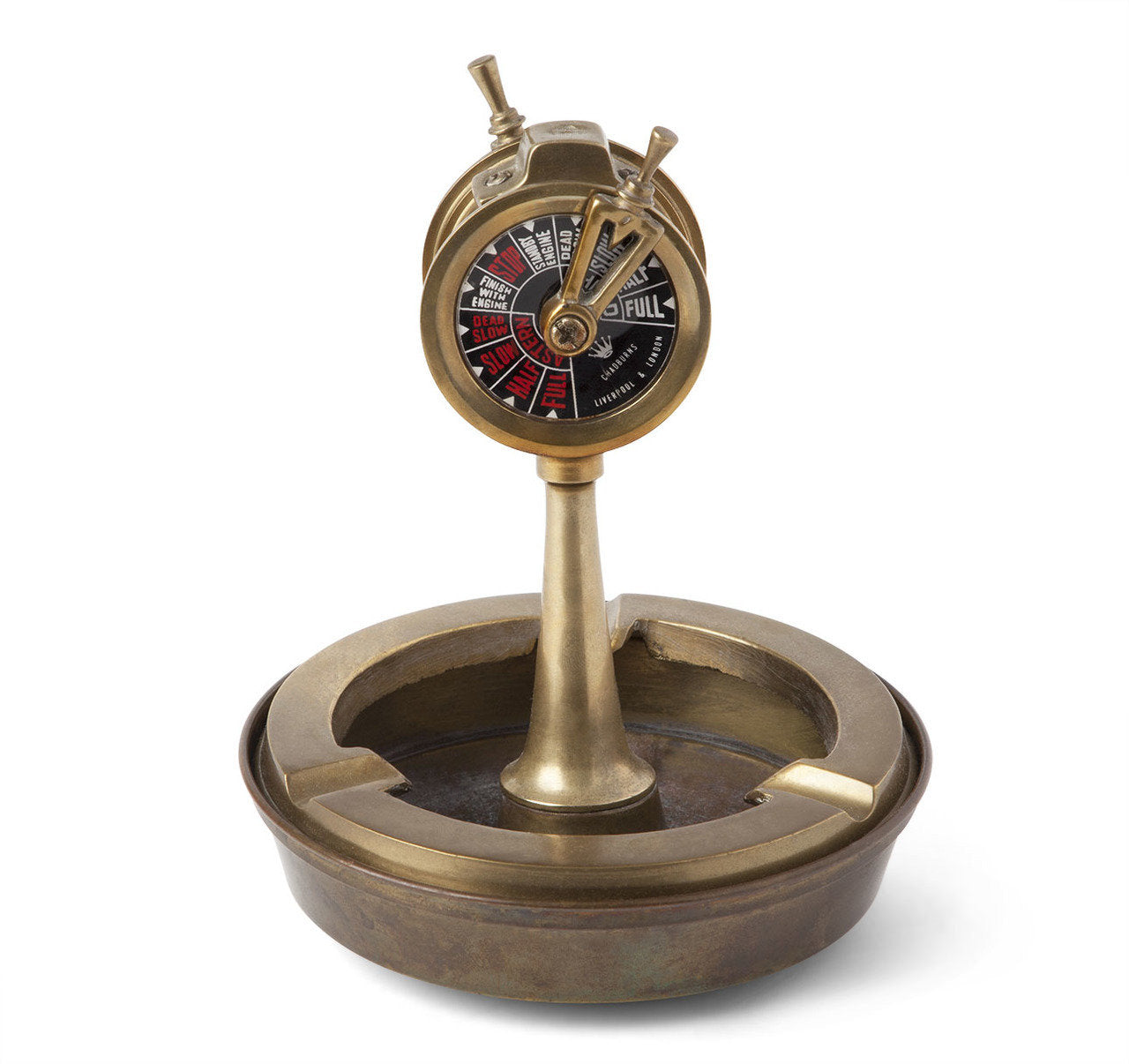  Brass Ship's Telegraph Form Ashtray