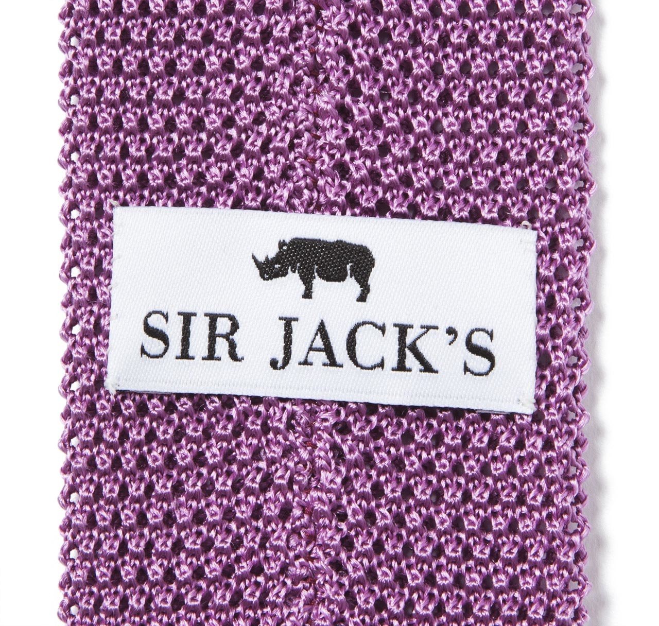 Sir Jack's Classic Knit Silk Tie in Lavender