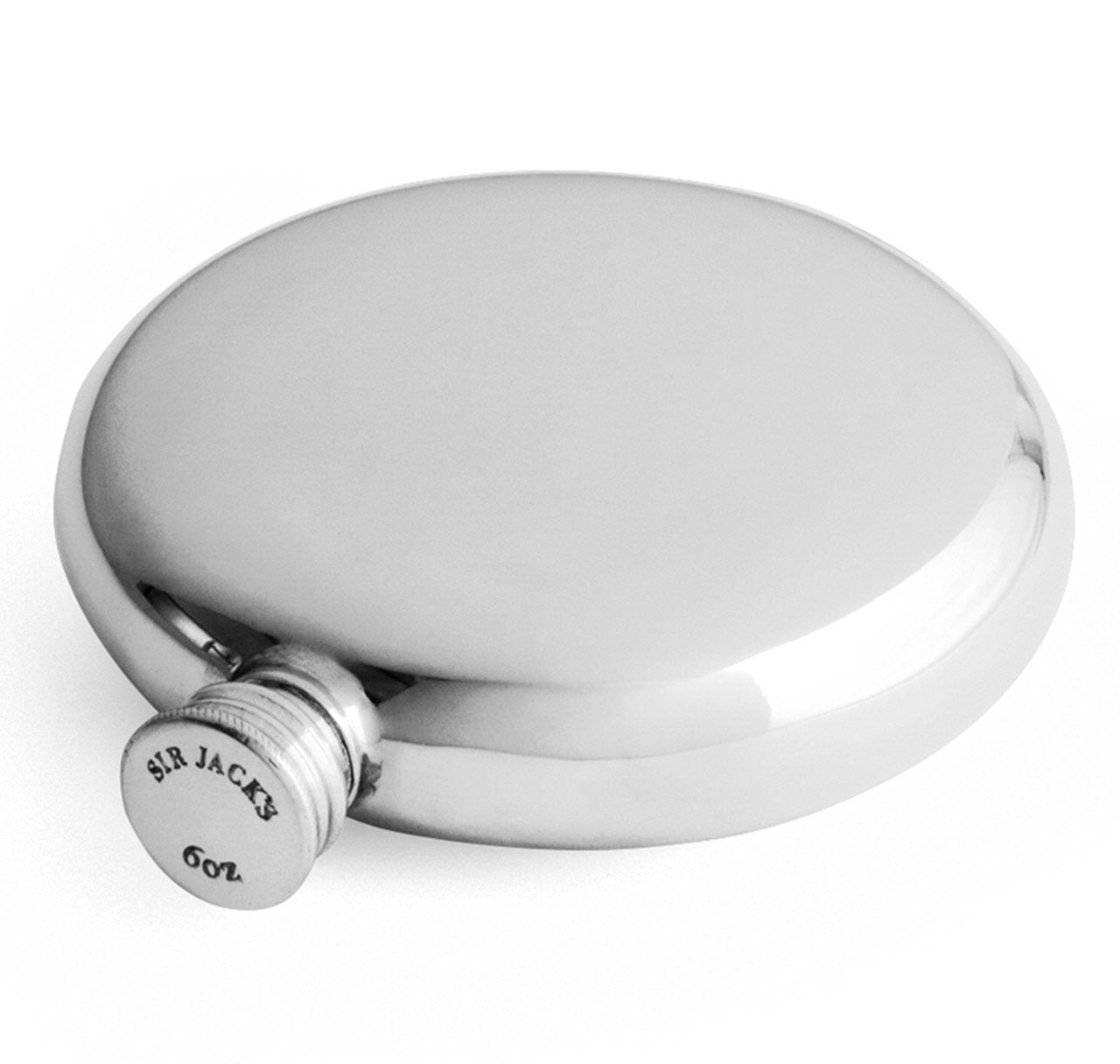 6oz Round Pewter Flask