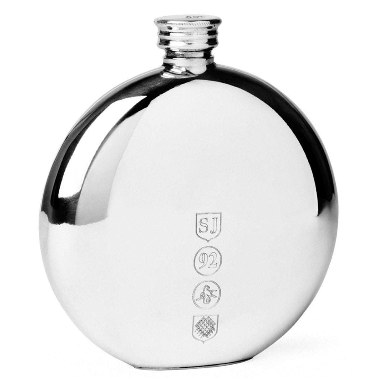 6oz Round Pewter Flask