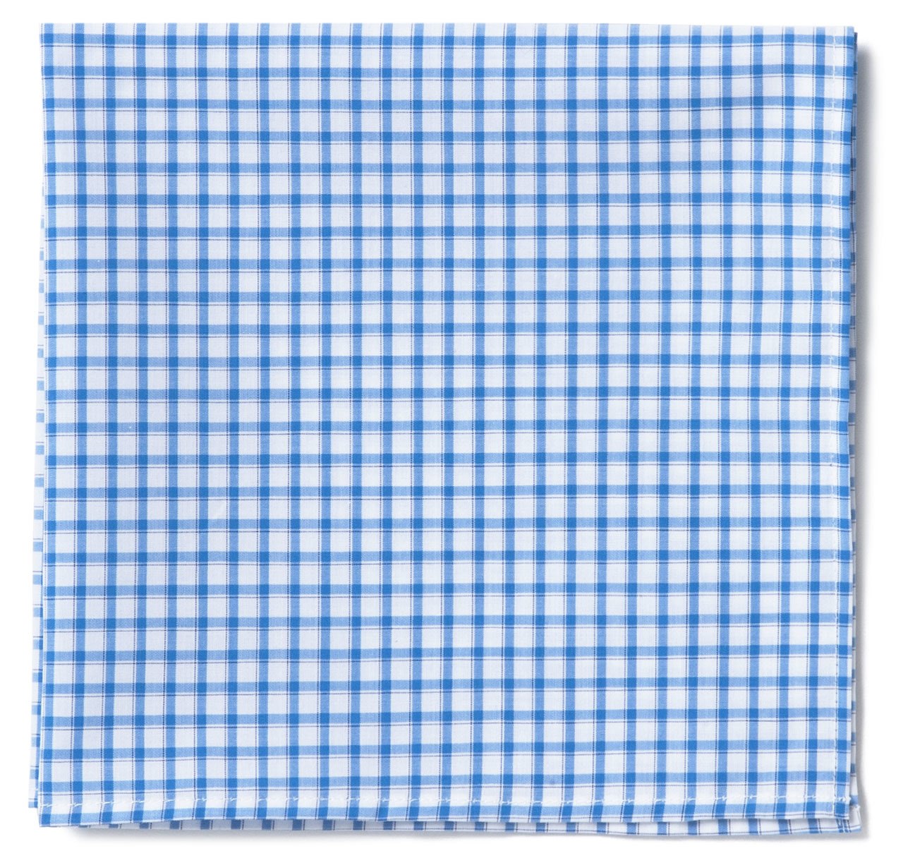 Blue Gingham Pocket Square