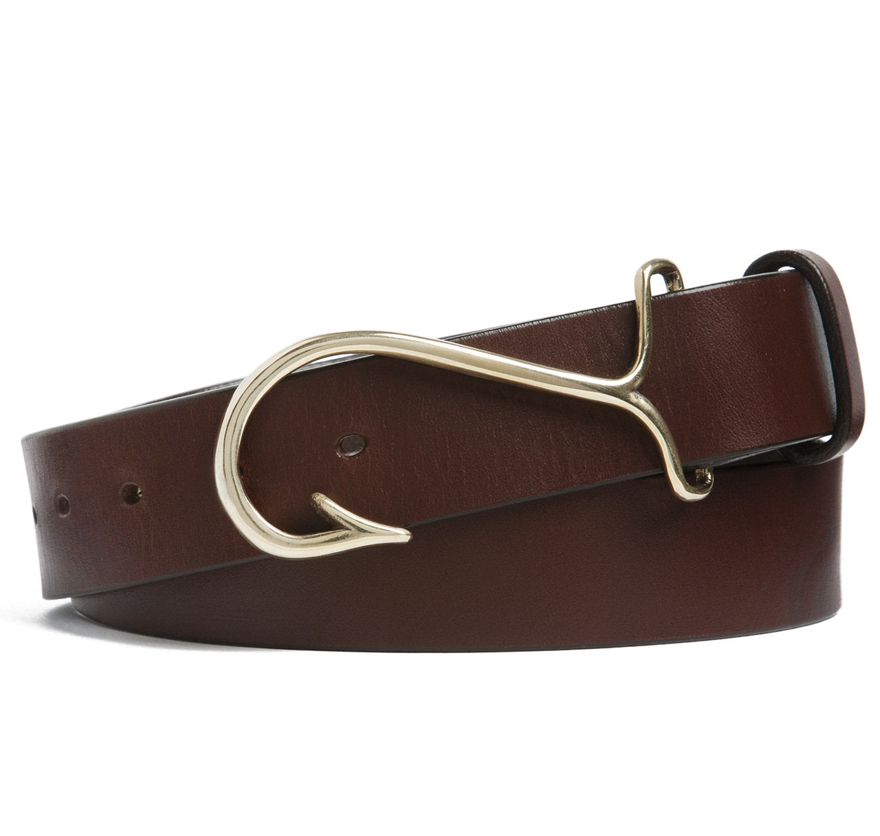 Sir Jack's Fish Hook Buckle with Brown Leather Belt