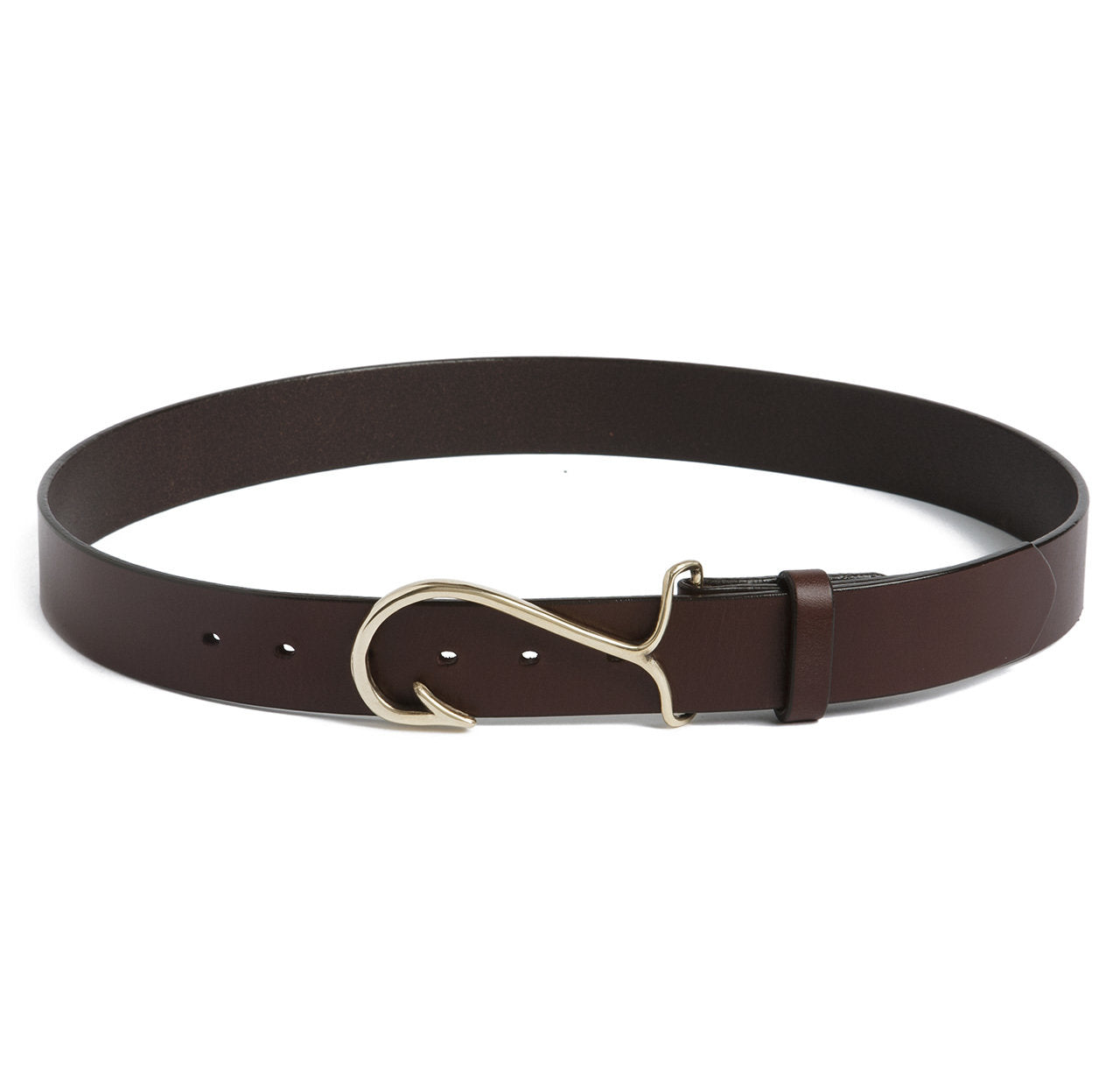 Sir Jack's Fish Hook Buckle with Brown Leather Belt