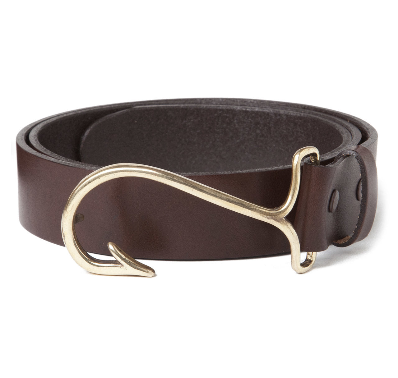 Sir Jack's Fish Hook Buckle with Brown Leather Belt