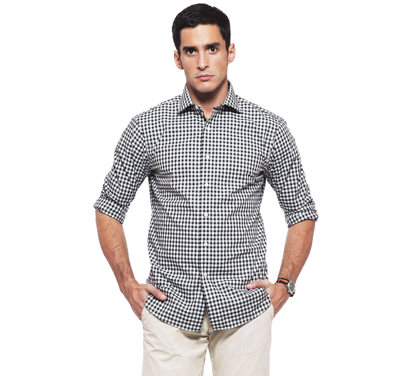 Clarendon Black Gingham Shirt