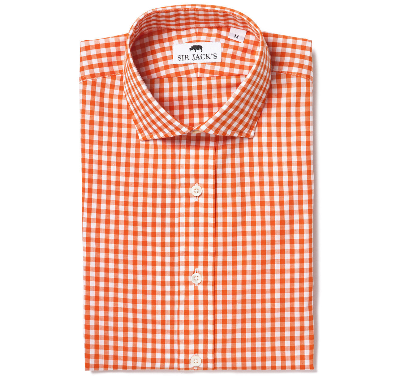 Sir Jack's Clarendon Orange Gingham Shirt