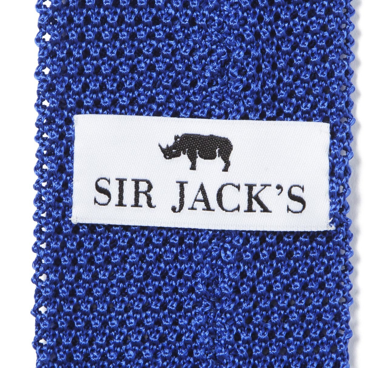 Sir Jack's Classic Knit Silk Tie in Lagoon Blue
